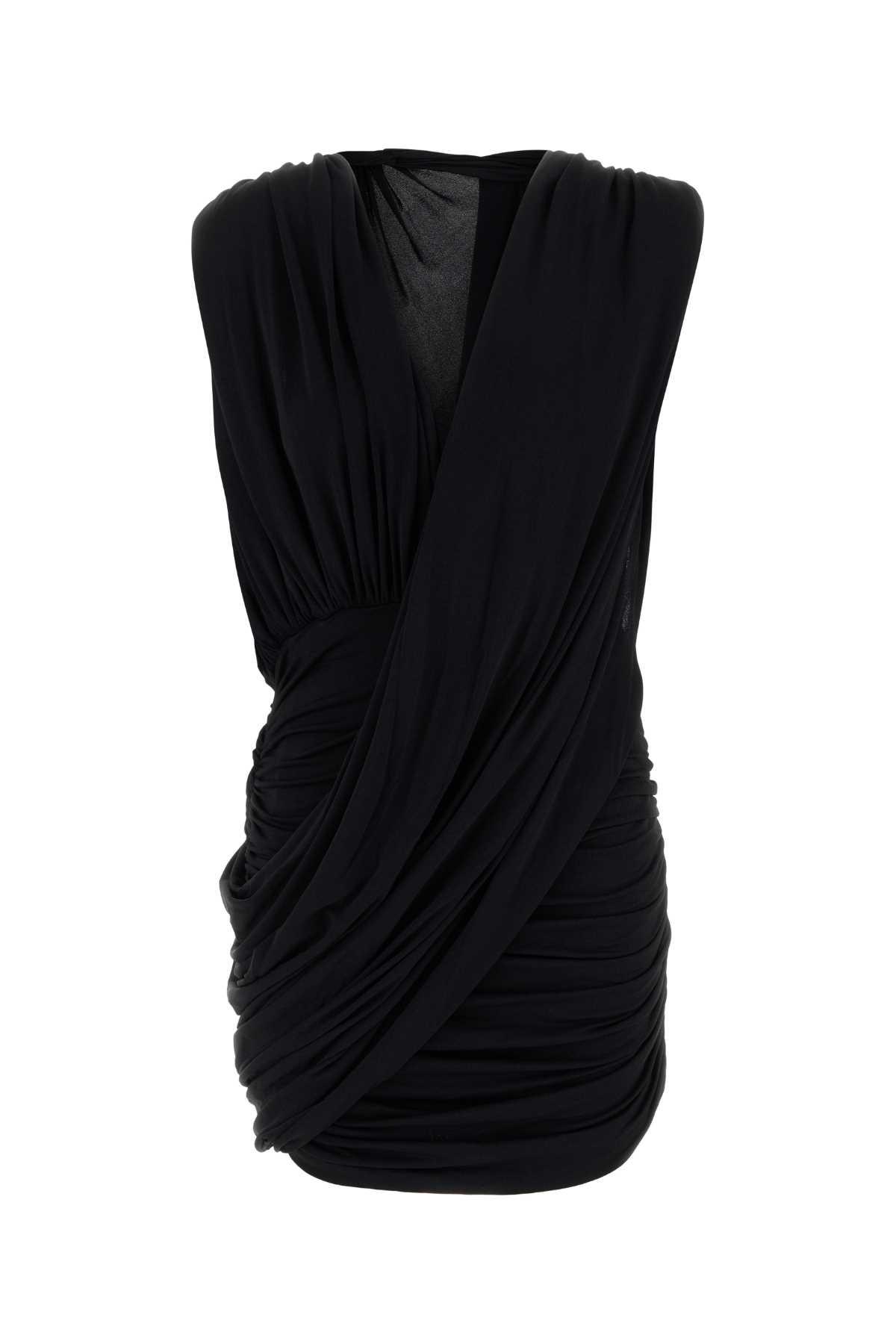 Magda Butrym Black Stretch Crepe Mini Dress