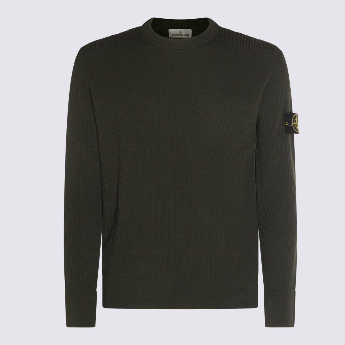 Stone Island Military Green Wool Knitwear