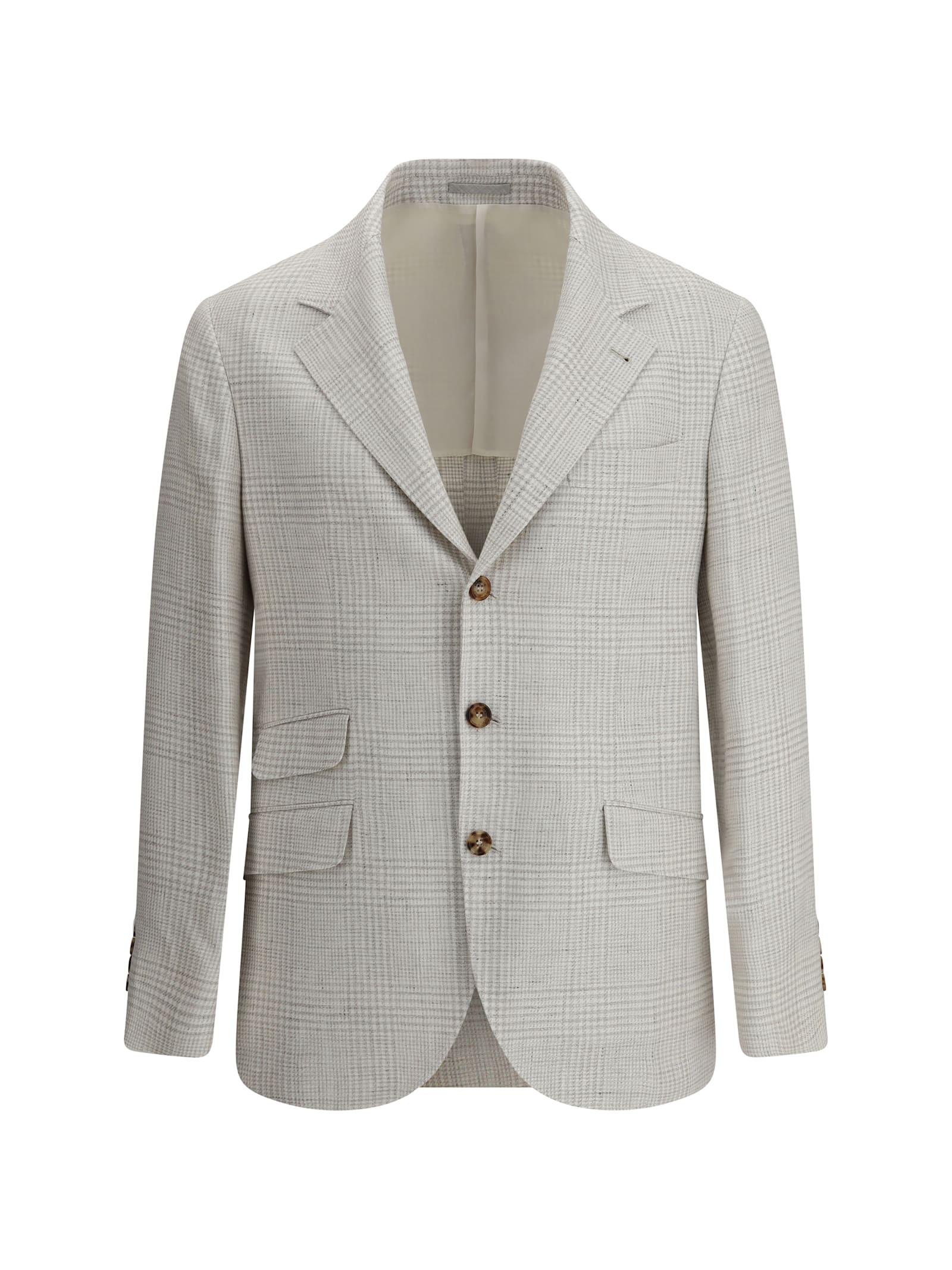 Brunello Cucinelli Single-breasted Check Blazer