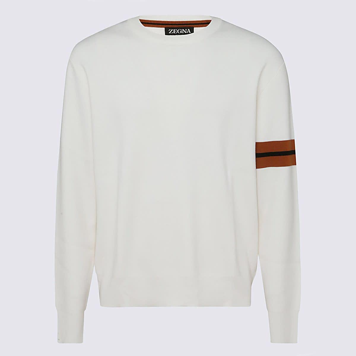 Zegna White Cotton Knitwear