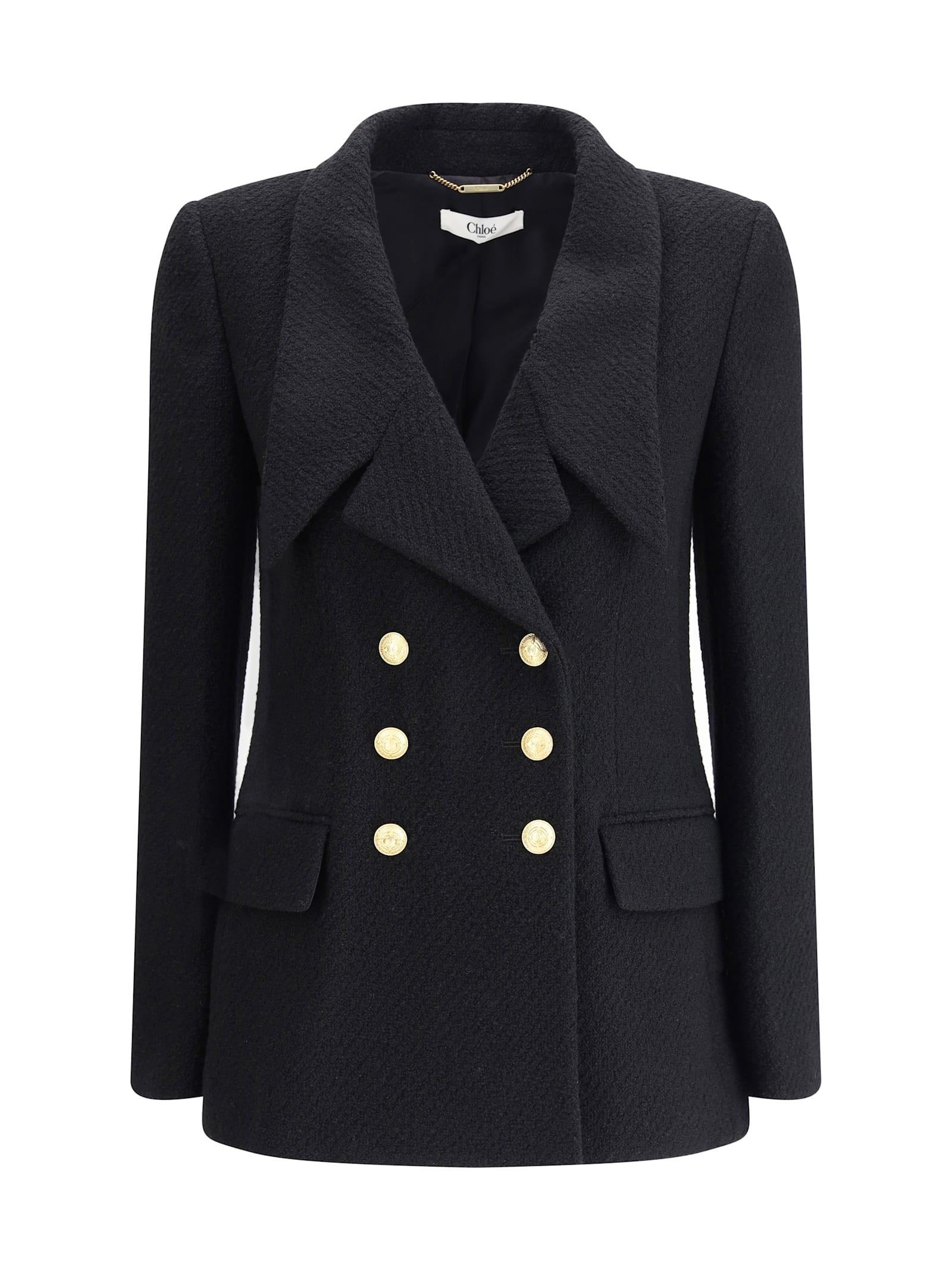 Chloé Double-breasted Bouclé Wool Jacket