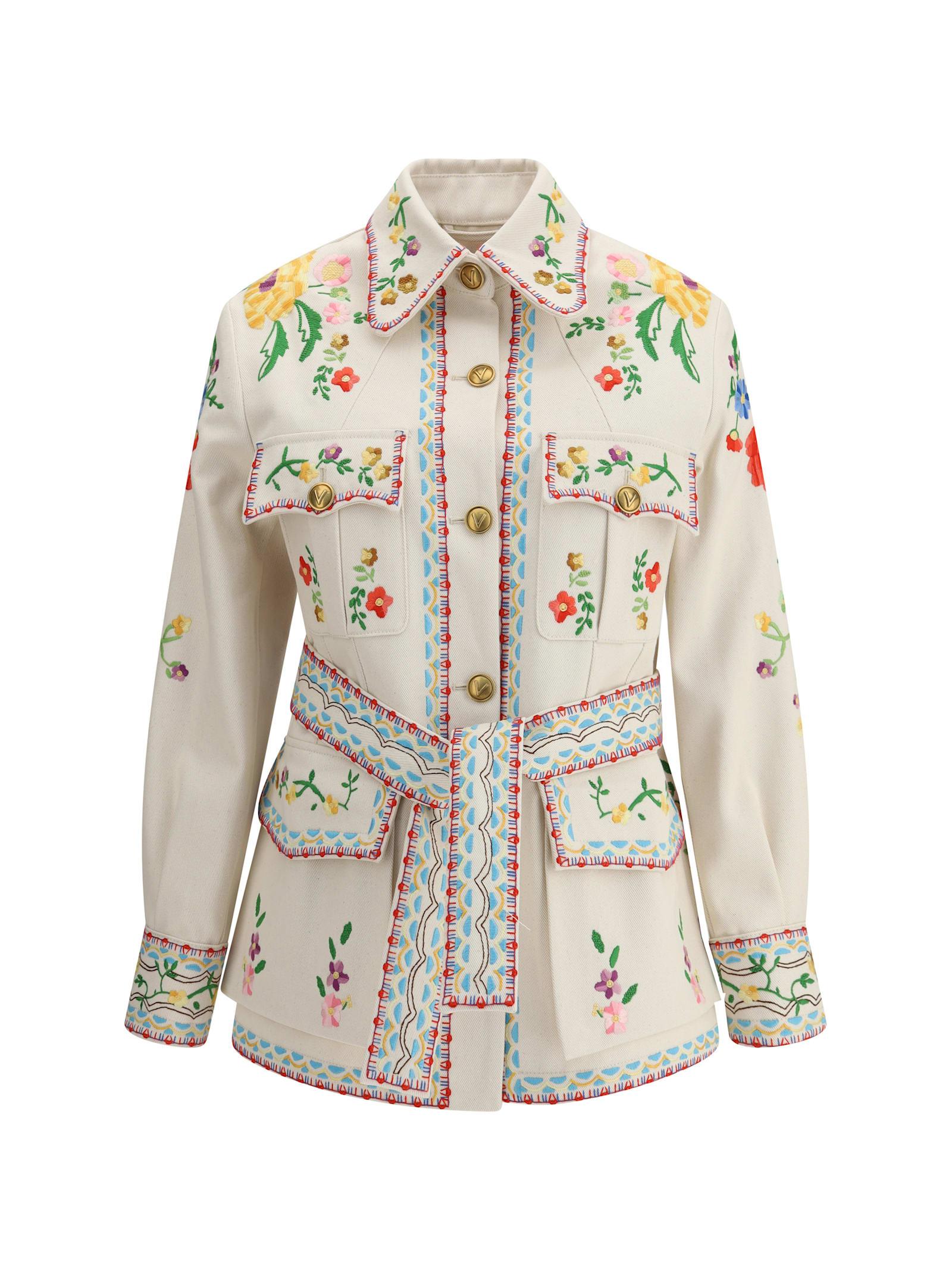 Valentino Embroidered Denim Jacket