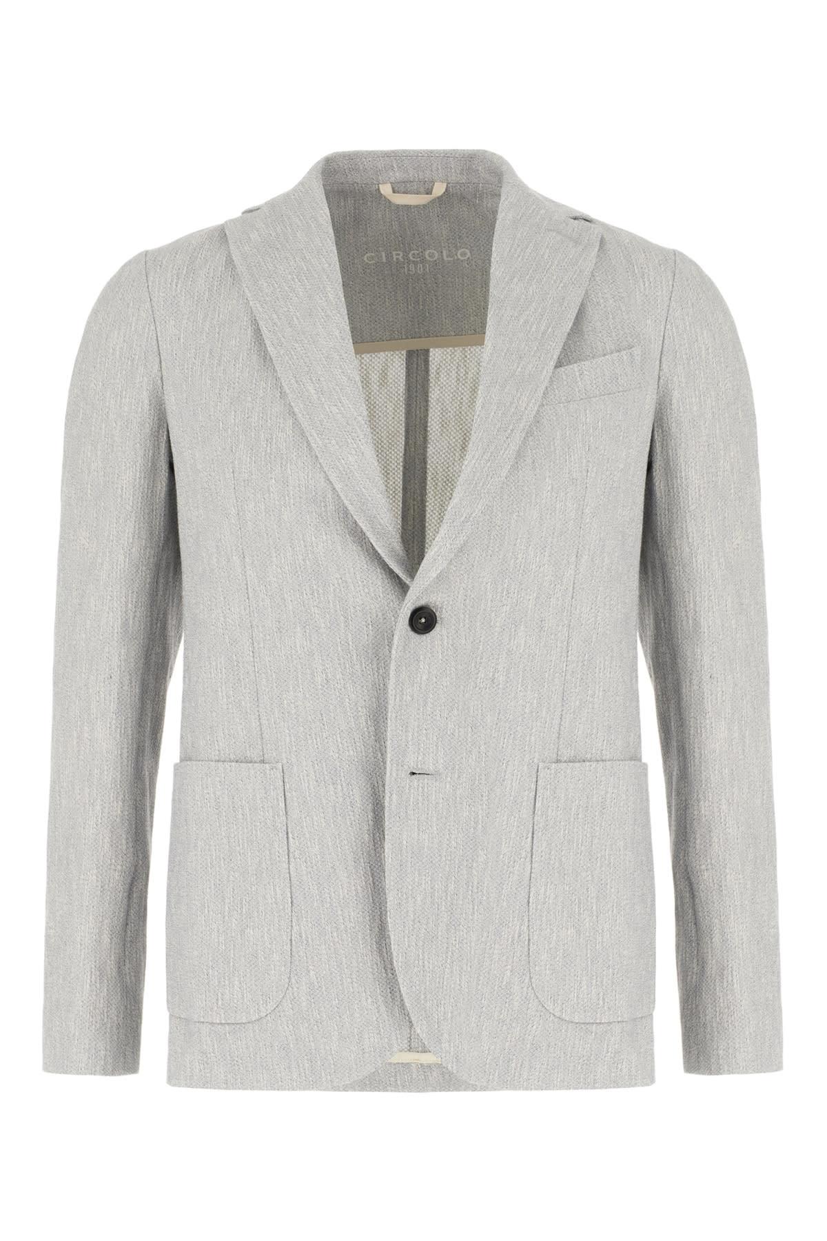 Circolo 1901 Grey Cotton Blazer