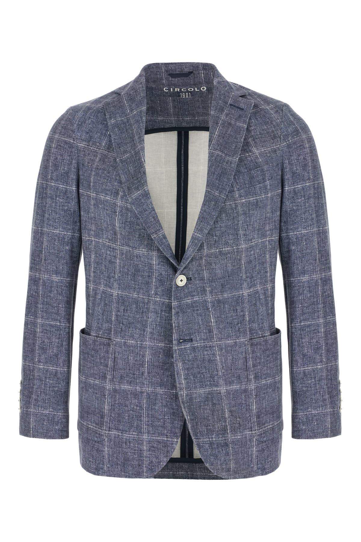 Circolo 1901 Printed Stretch Cotton Blazer