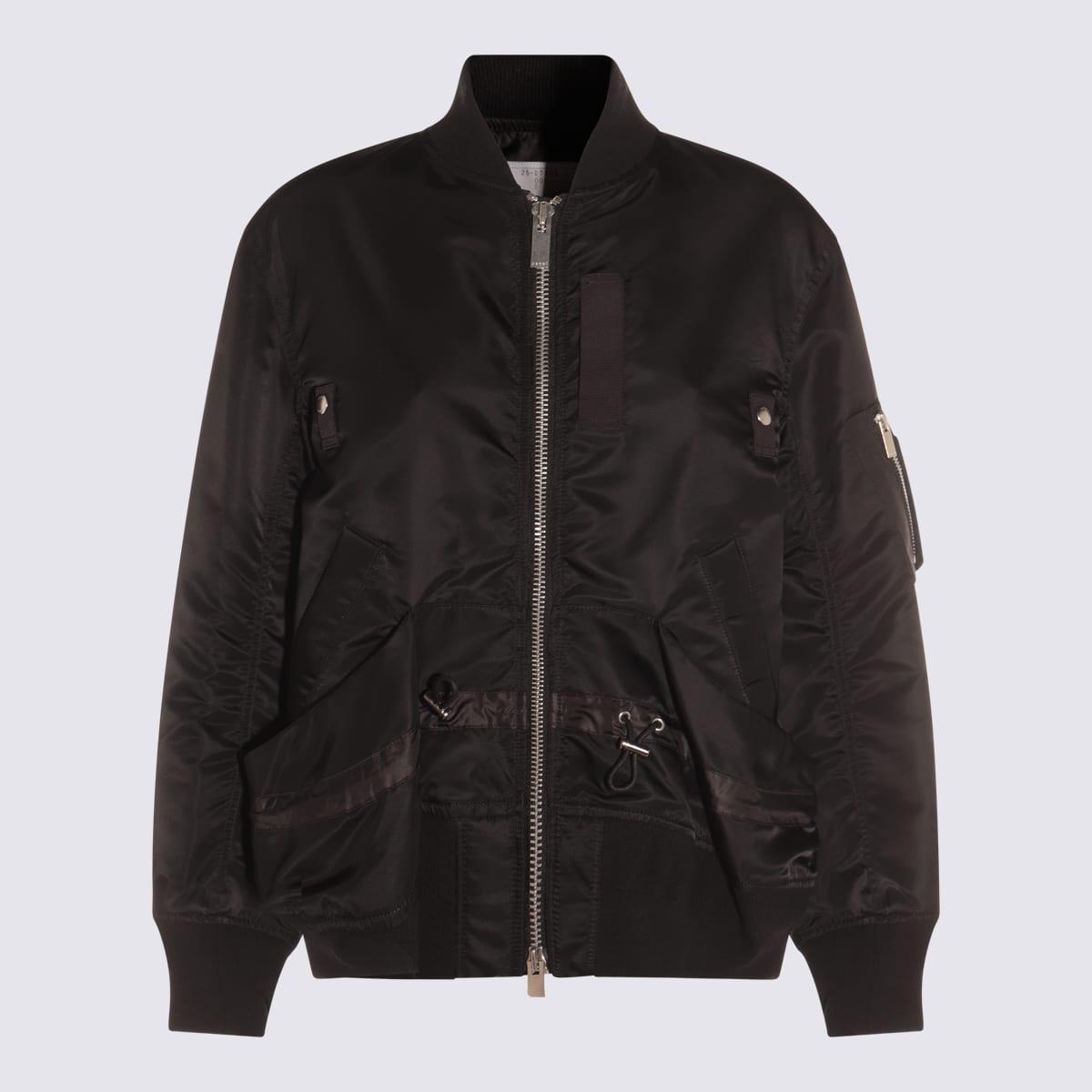 Sacai Black Nylon Casual Jacket