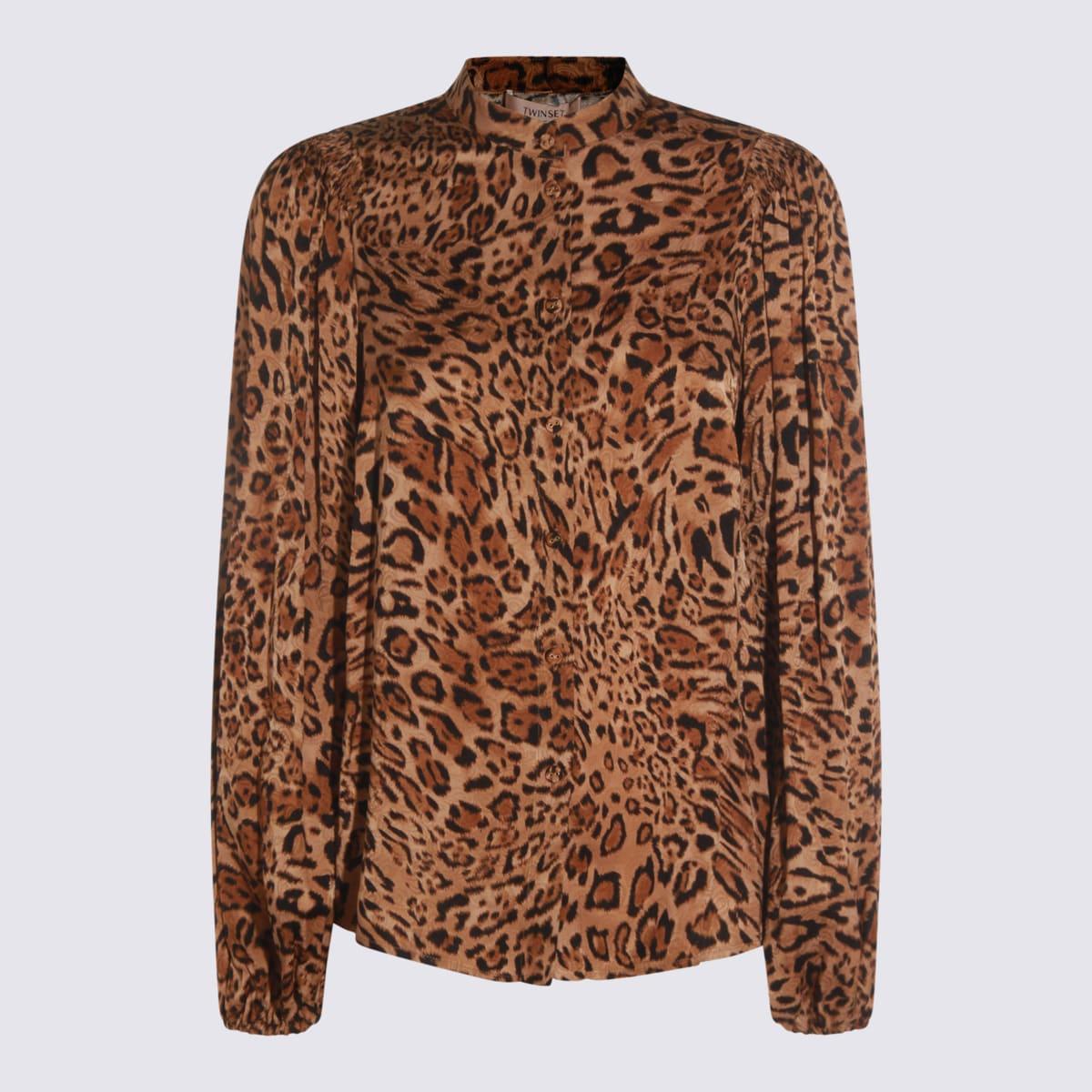 TwinSet Brown Viscose Shirt