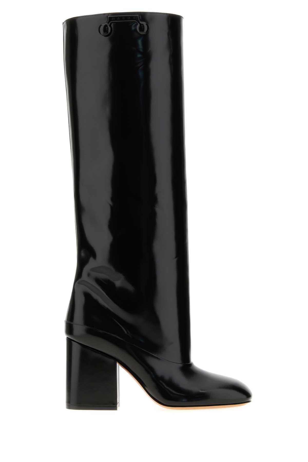 Marni Black Leather Trunkaroo Boots