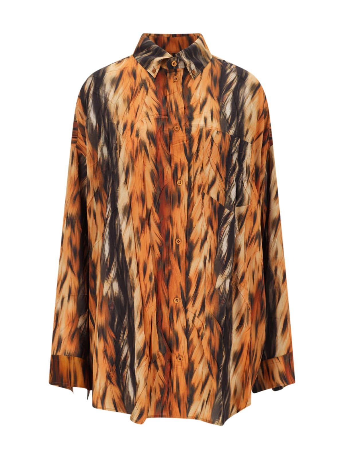 Balenciaga Women's Cocoon Shirt in Brown