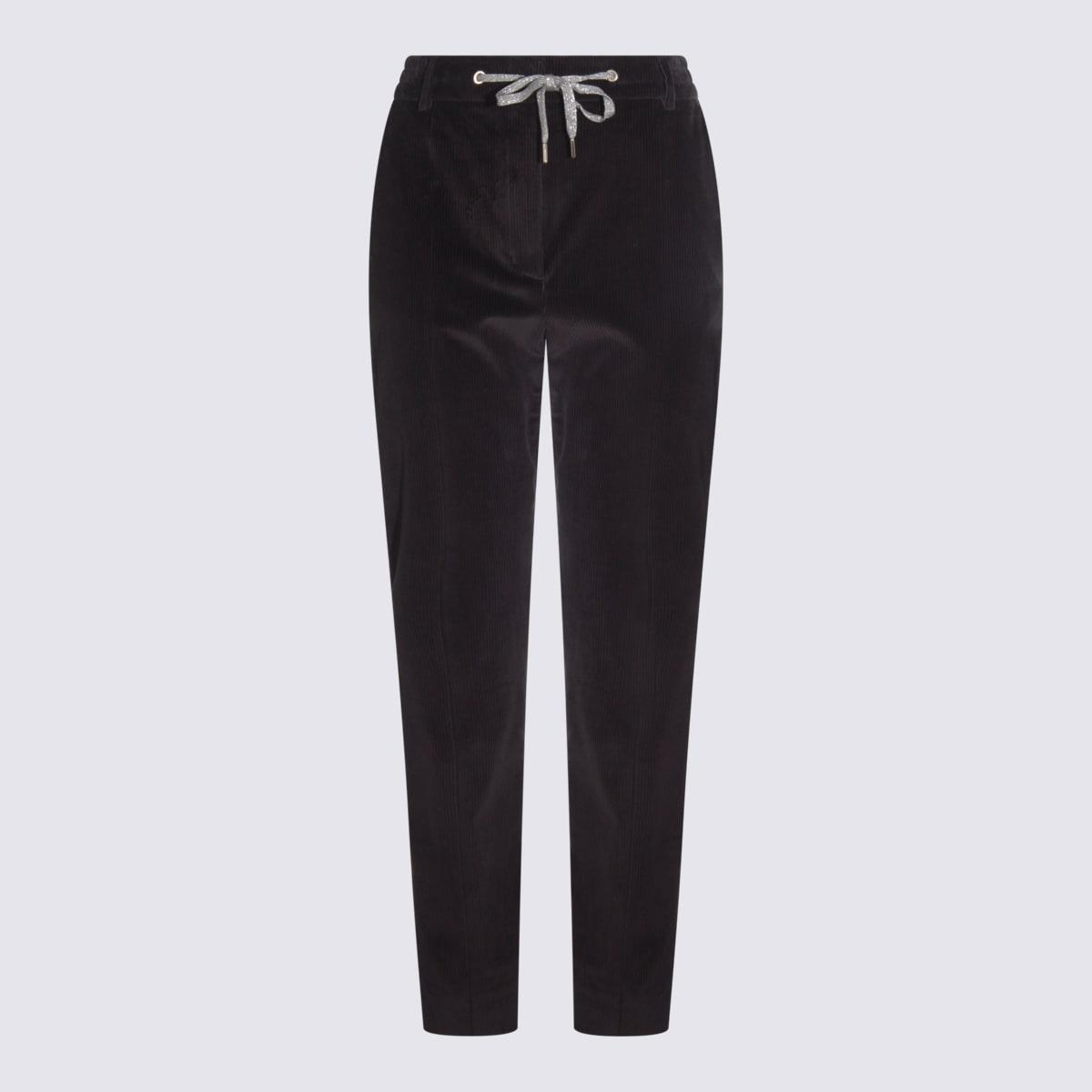 Eleventy Black Cotton Pants