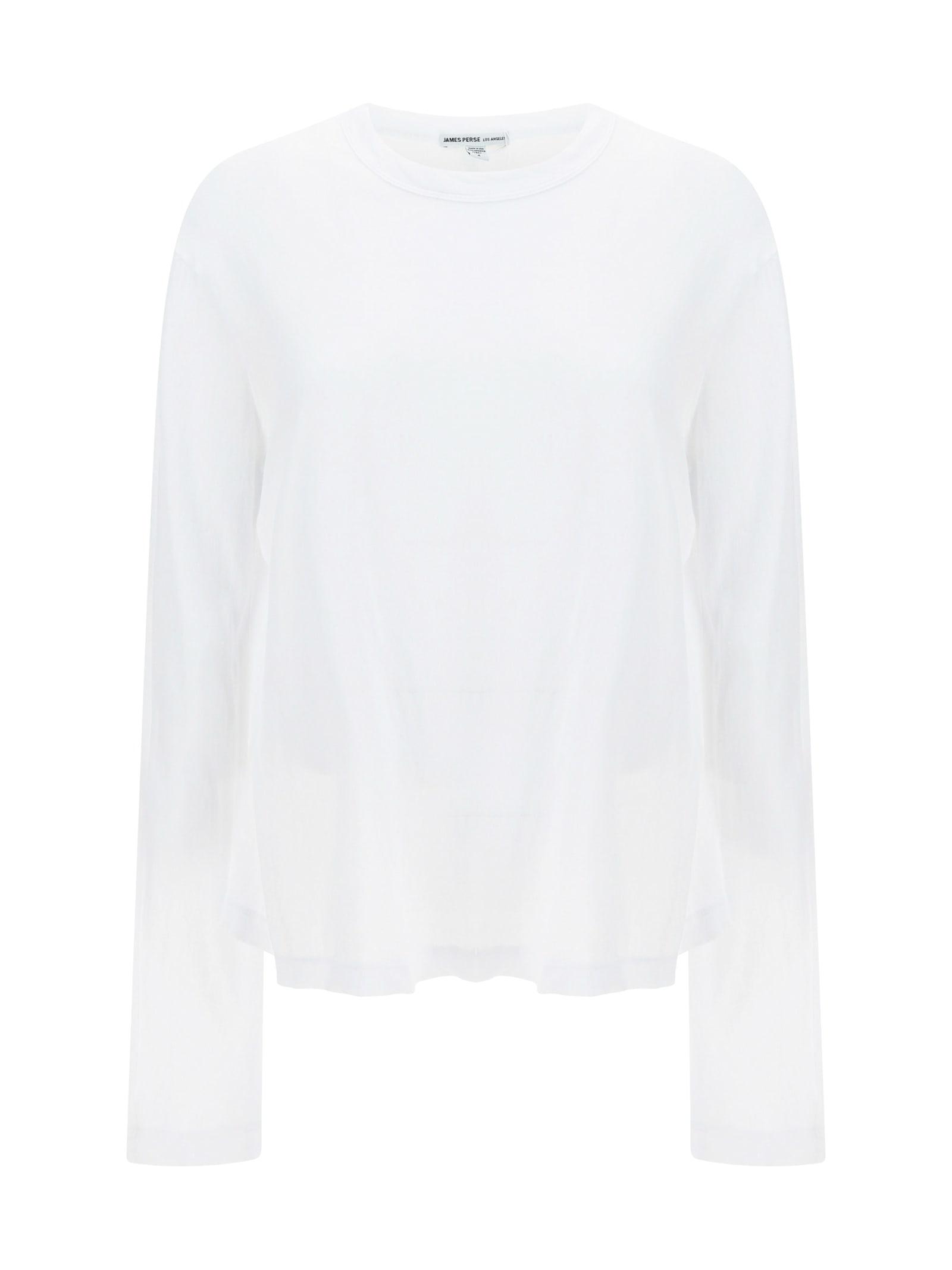 James Perse Crepe Jersey Oversized Long Sleeve Crew