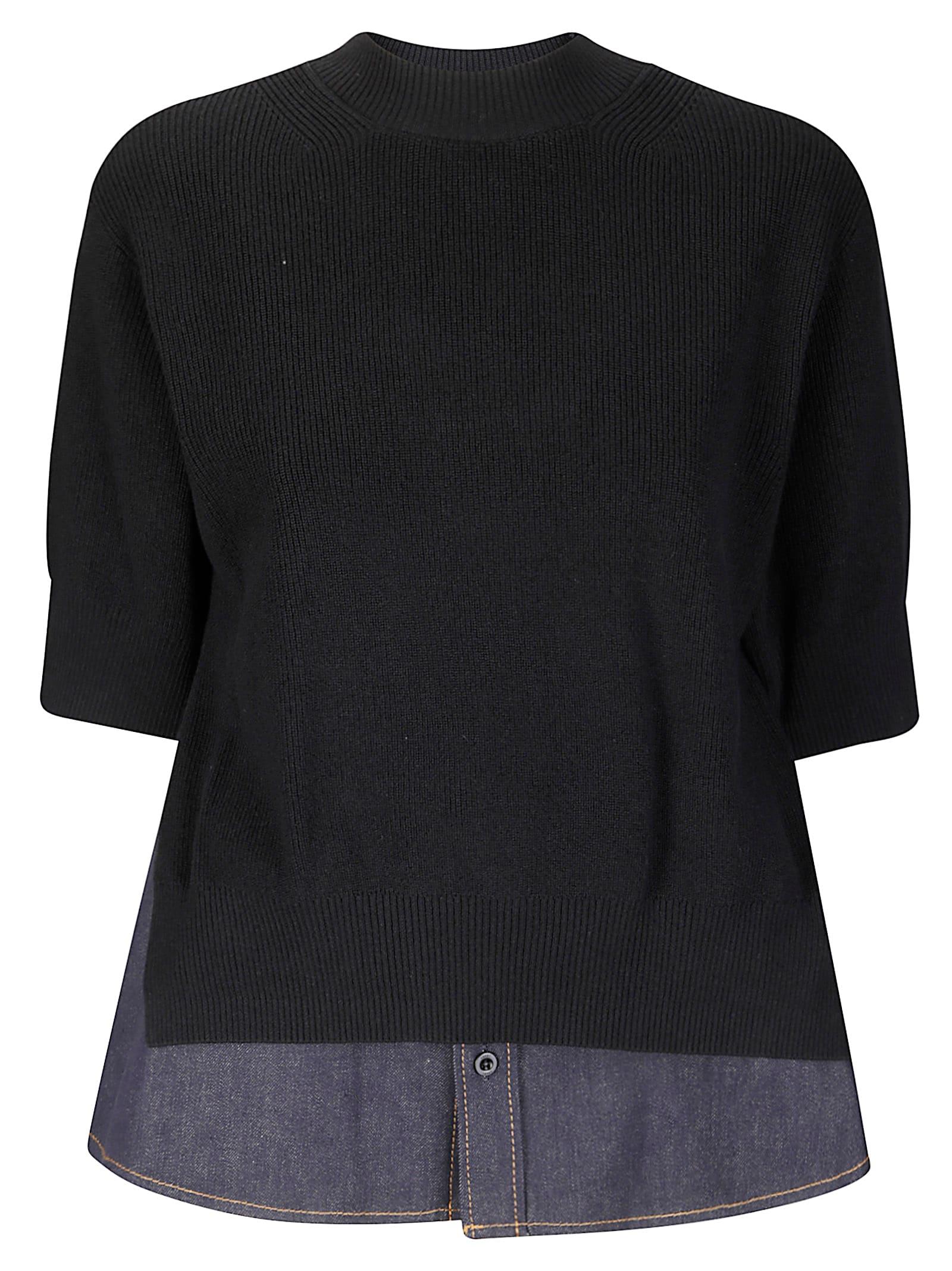 Sacai Denim Detail Sweater
