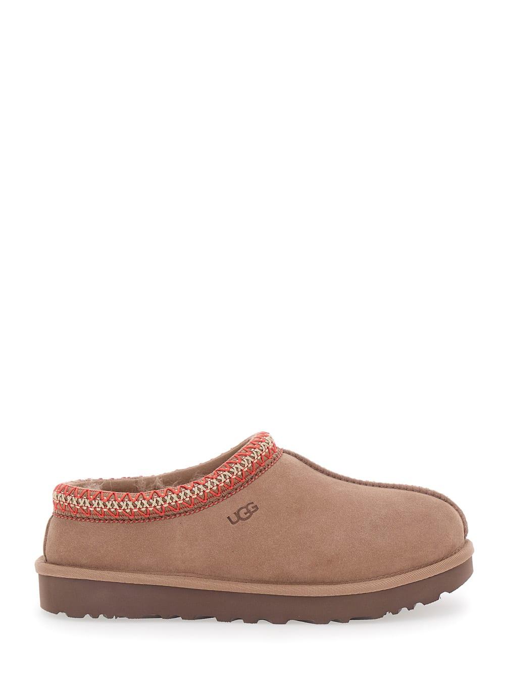 UGG Tasman Ii Beige Mules with Embossed Logo