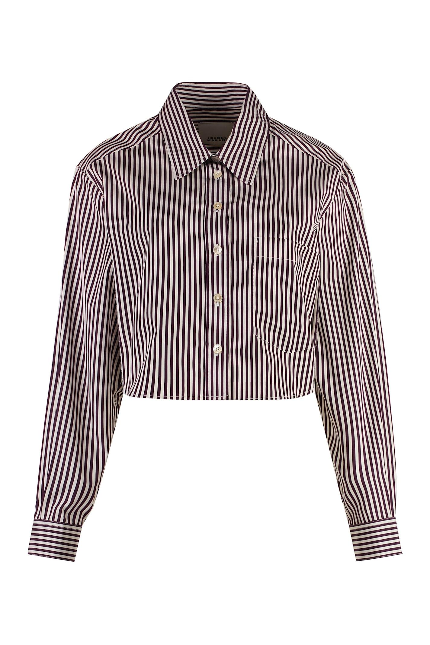 Isabel Marant Fleora Striped Poplin Shirt
