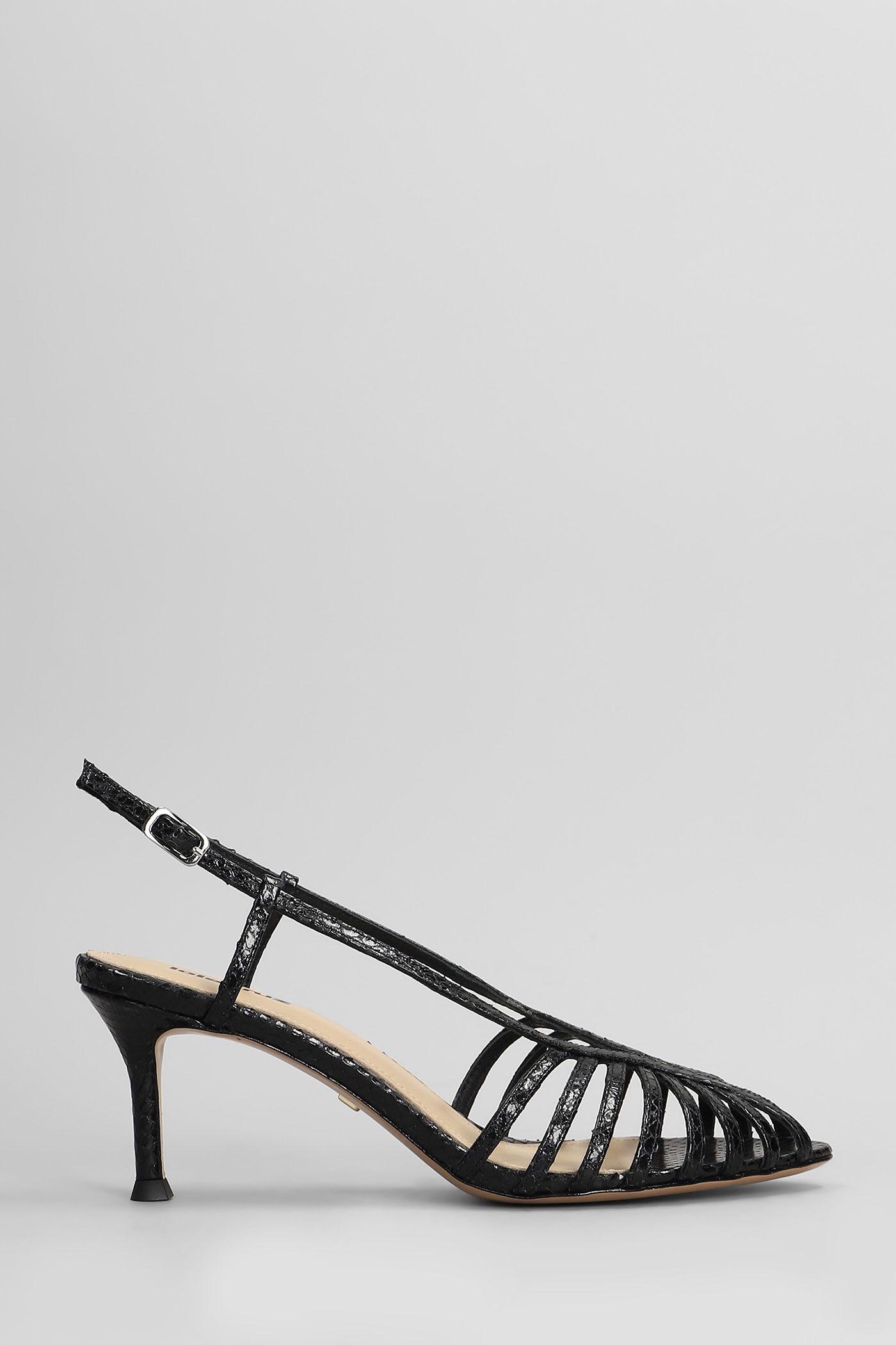 Lola Cruz Diana 65 Sandals in Gold and Silver Leather