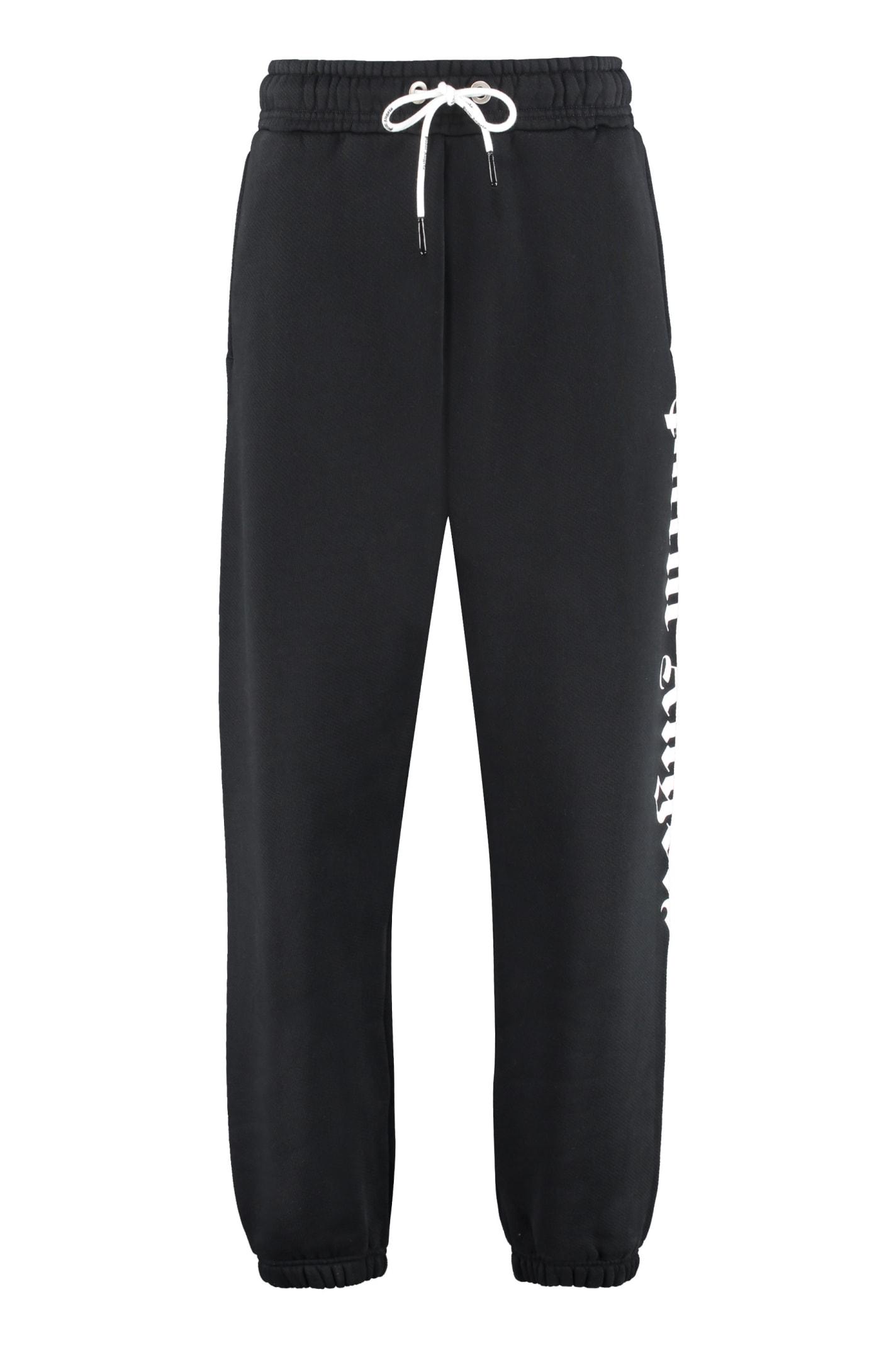 Palm Angels Gothic Logo Print Track Pants