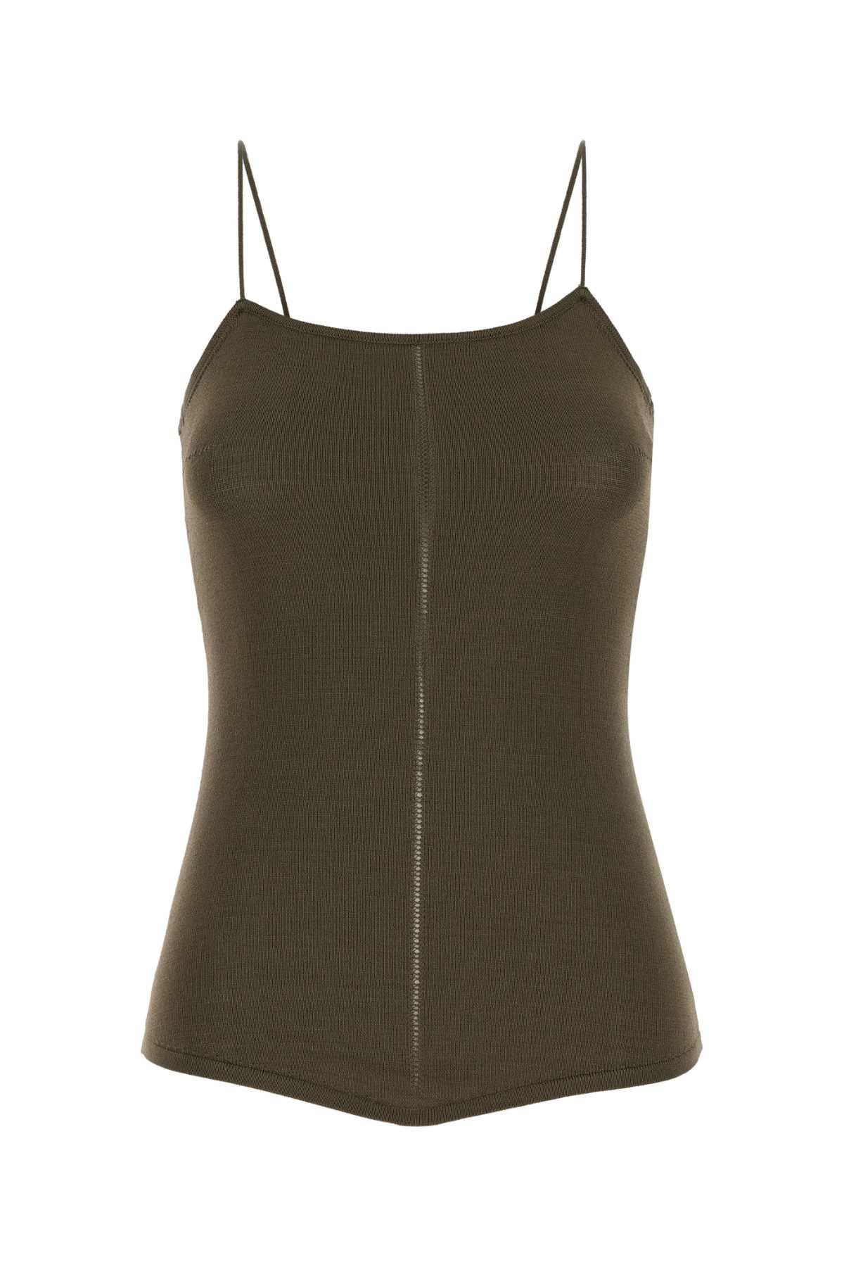 LEMAIRE Army Green Viscose Blend Tank Top