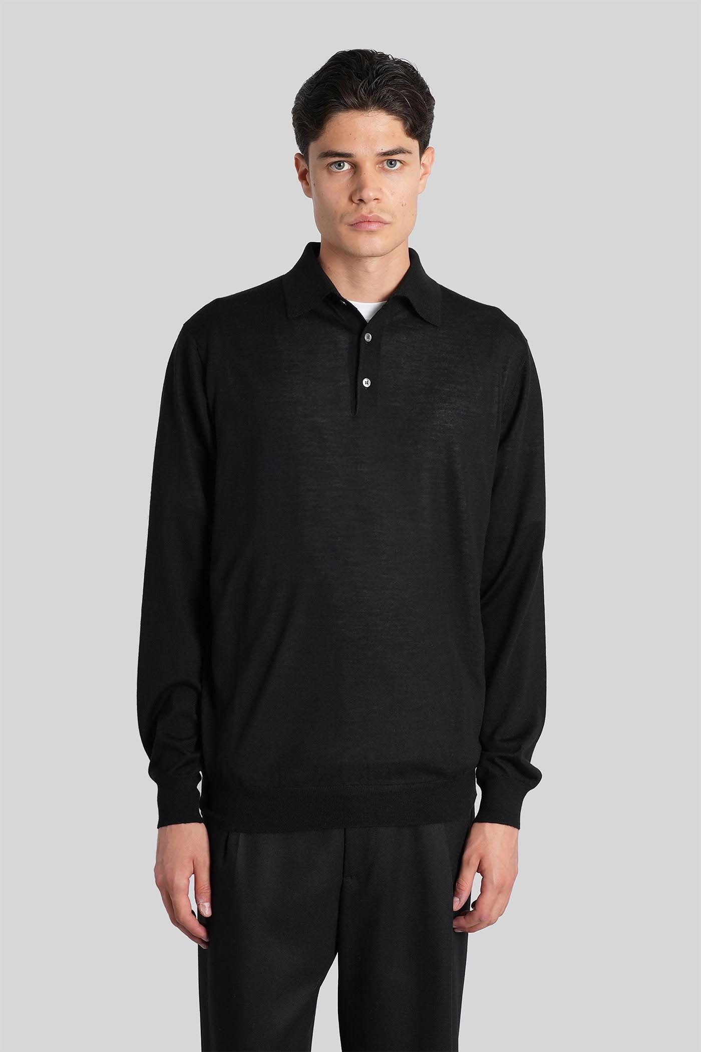 Lardini Polo In Black Wool