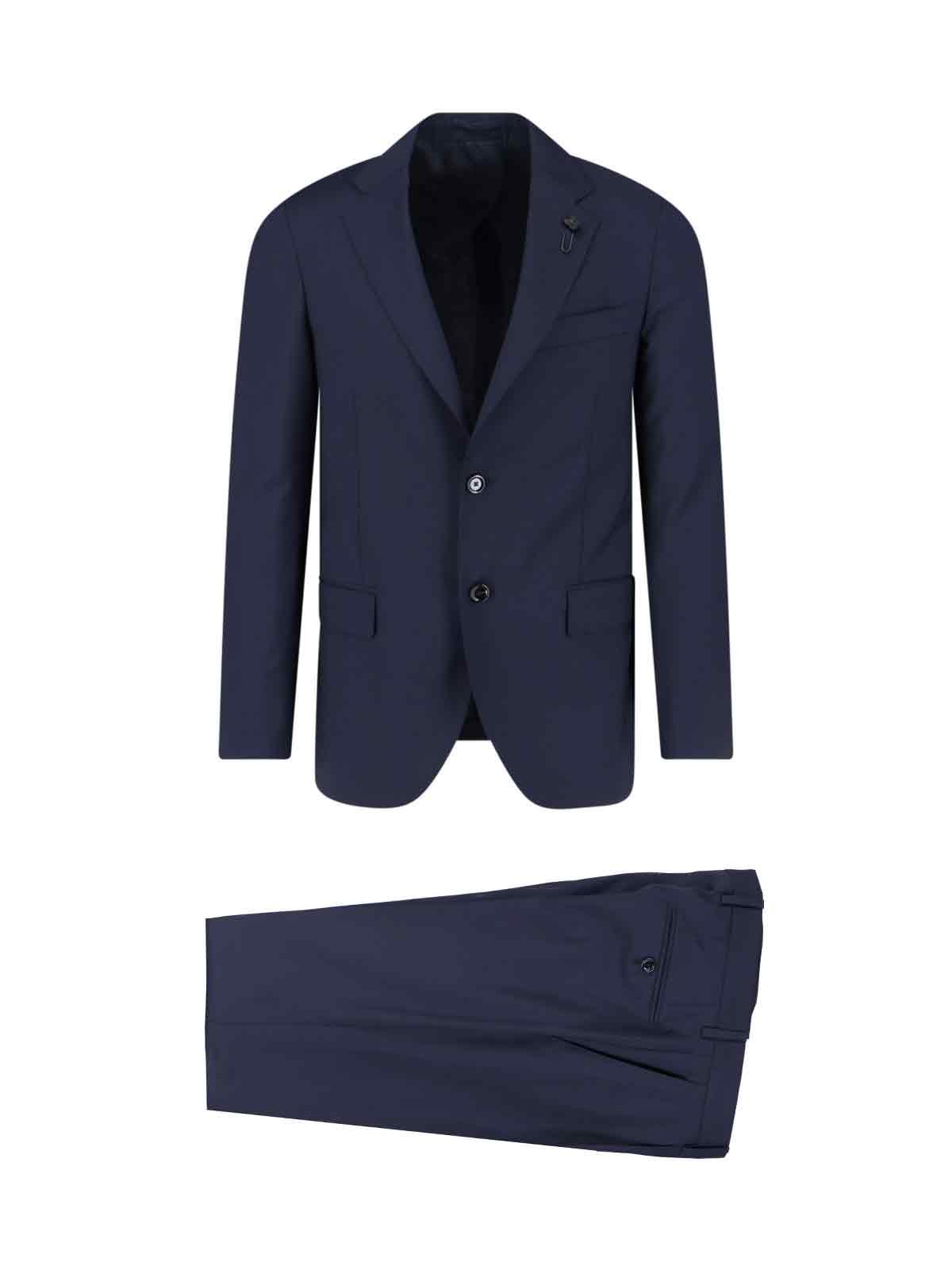 LARDINI Single-breasted Virgin Wool Suit