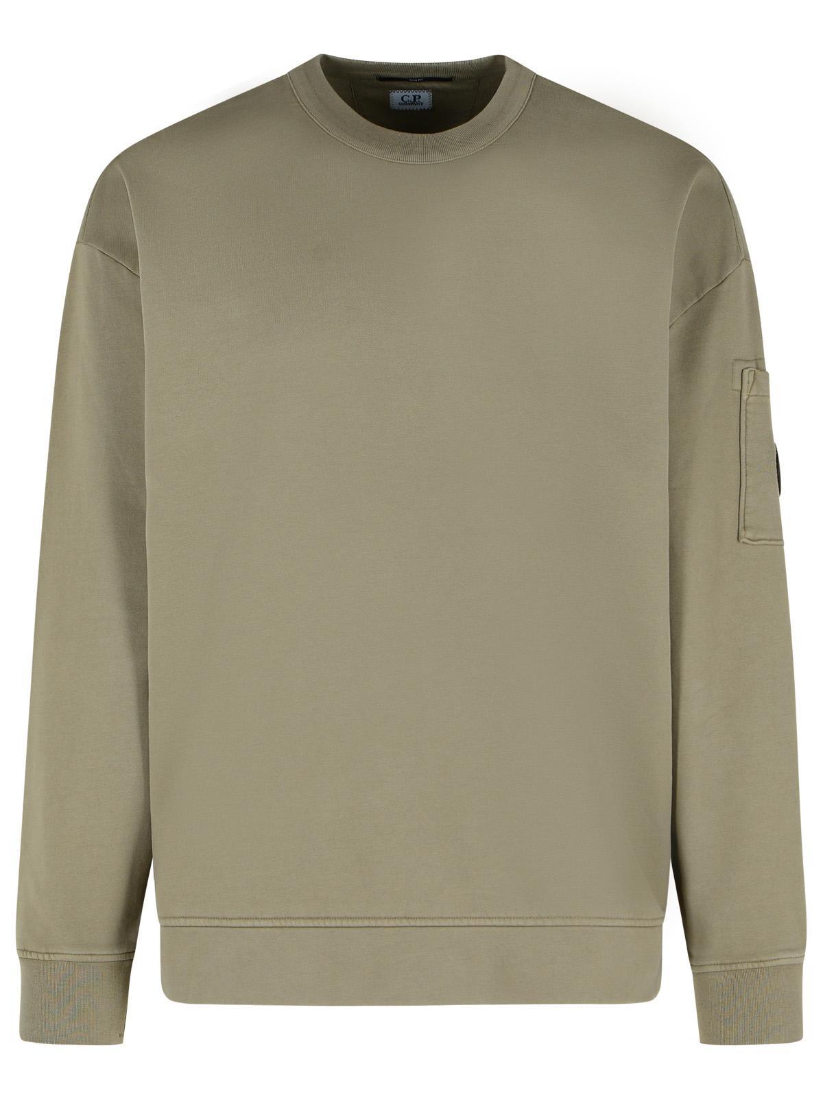 C.p. Company Emerized Grey Cotton Sweatshirt