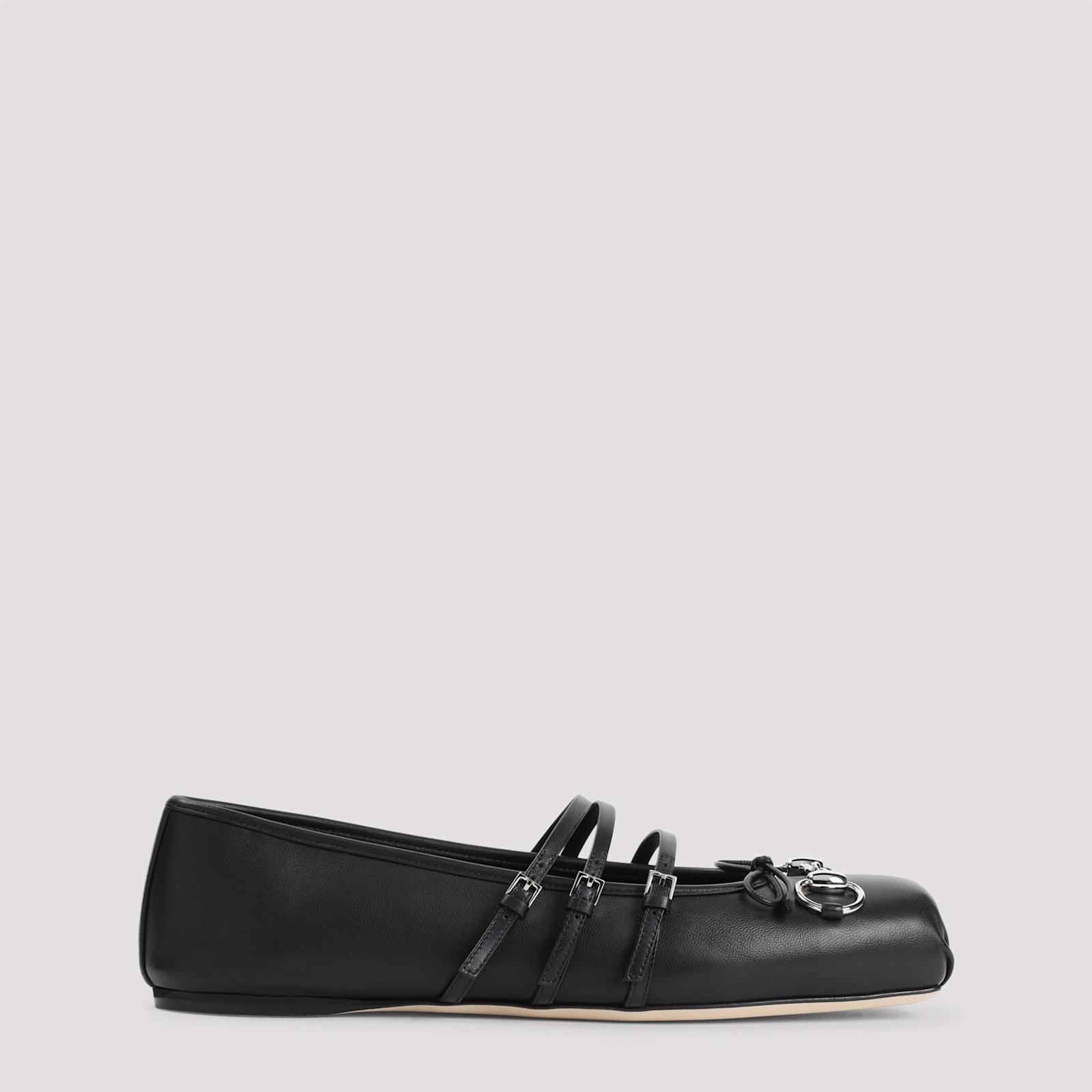 Gucci Horsebit Leather Ballerinas