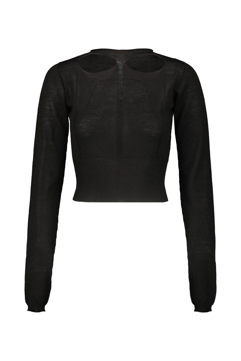 Rick Owens Slashed Cropped Sweater