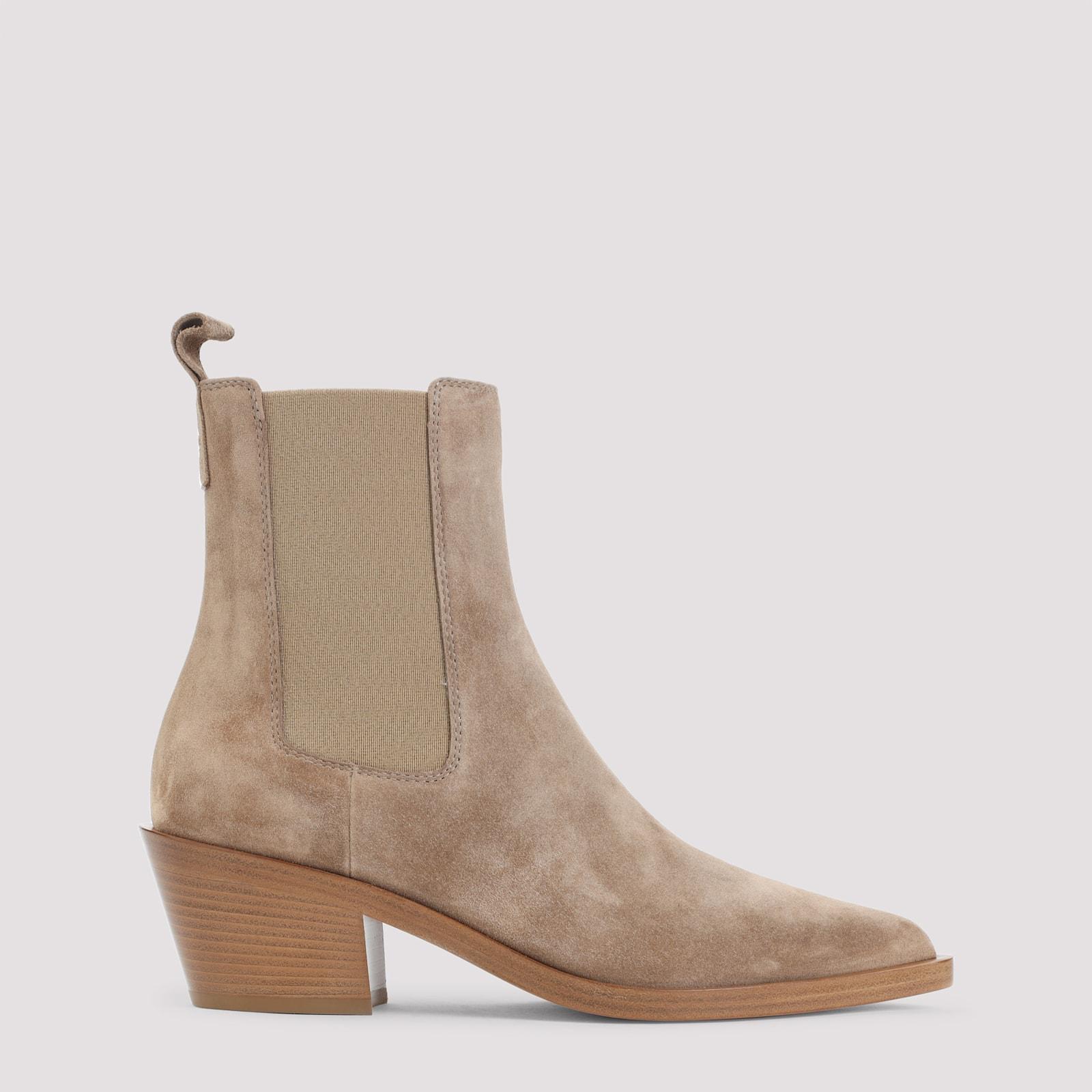 Gianvito Rossi Suede Leather Ankle Boots