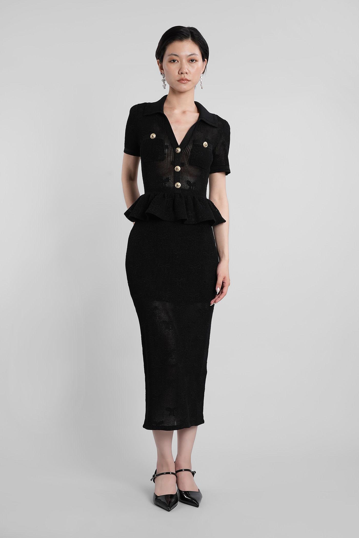 Self-Portrait Black Cotton Dress