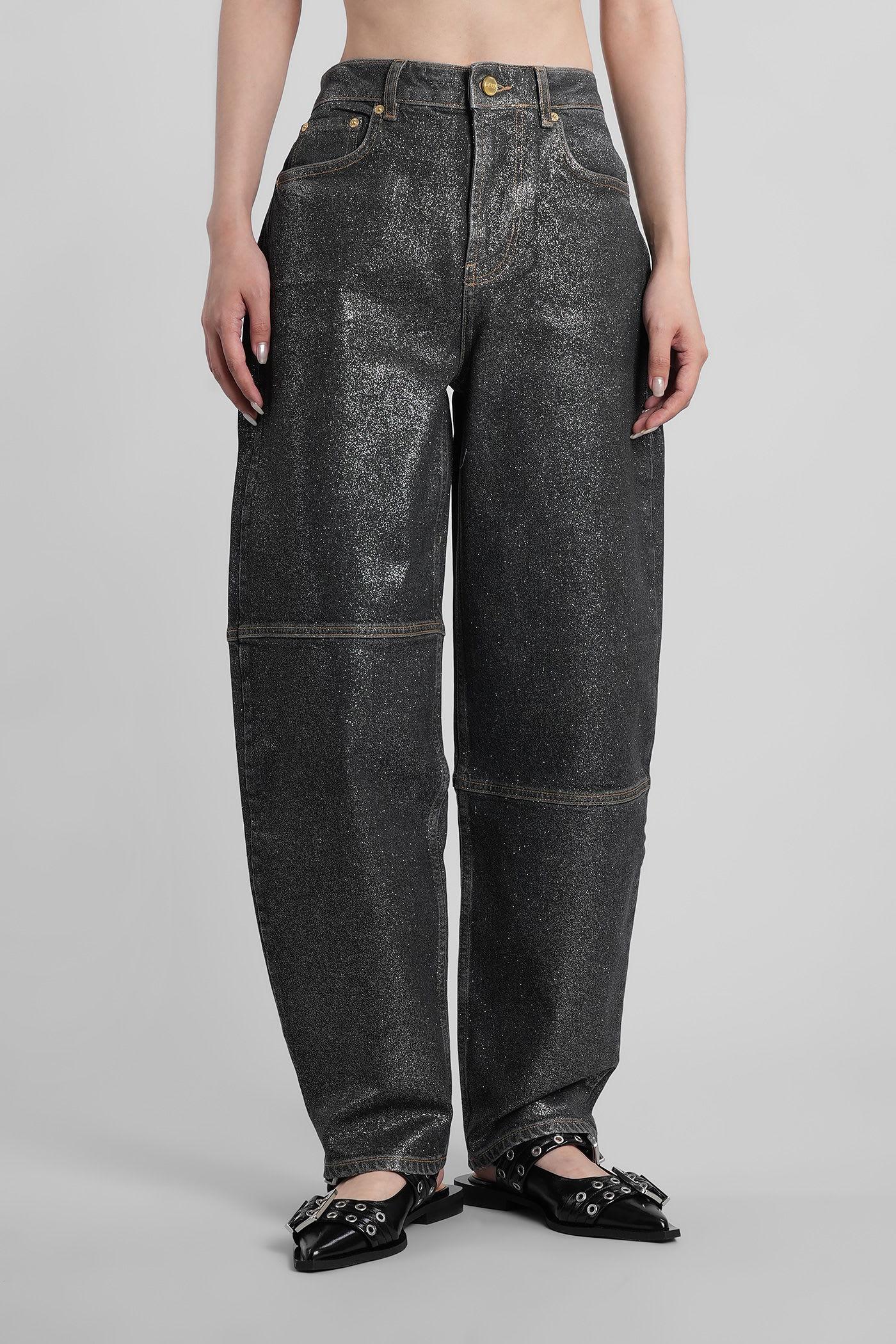 Ganni Jeans in Black Cotton