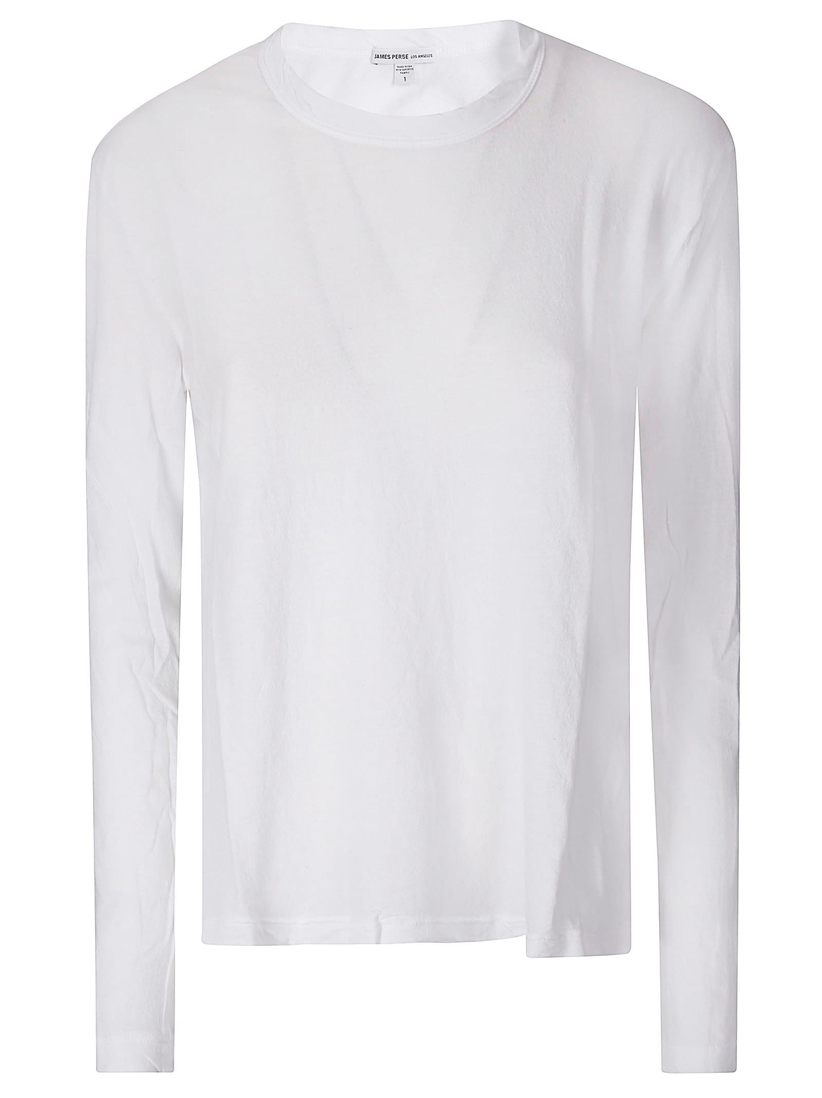James Perse Crepe Jersey Oversized Long Sleeve Crew