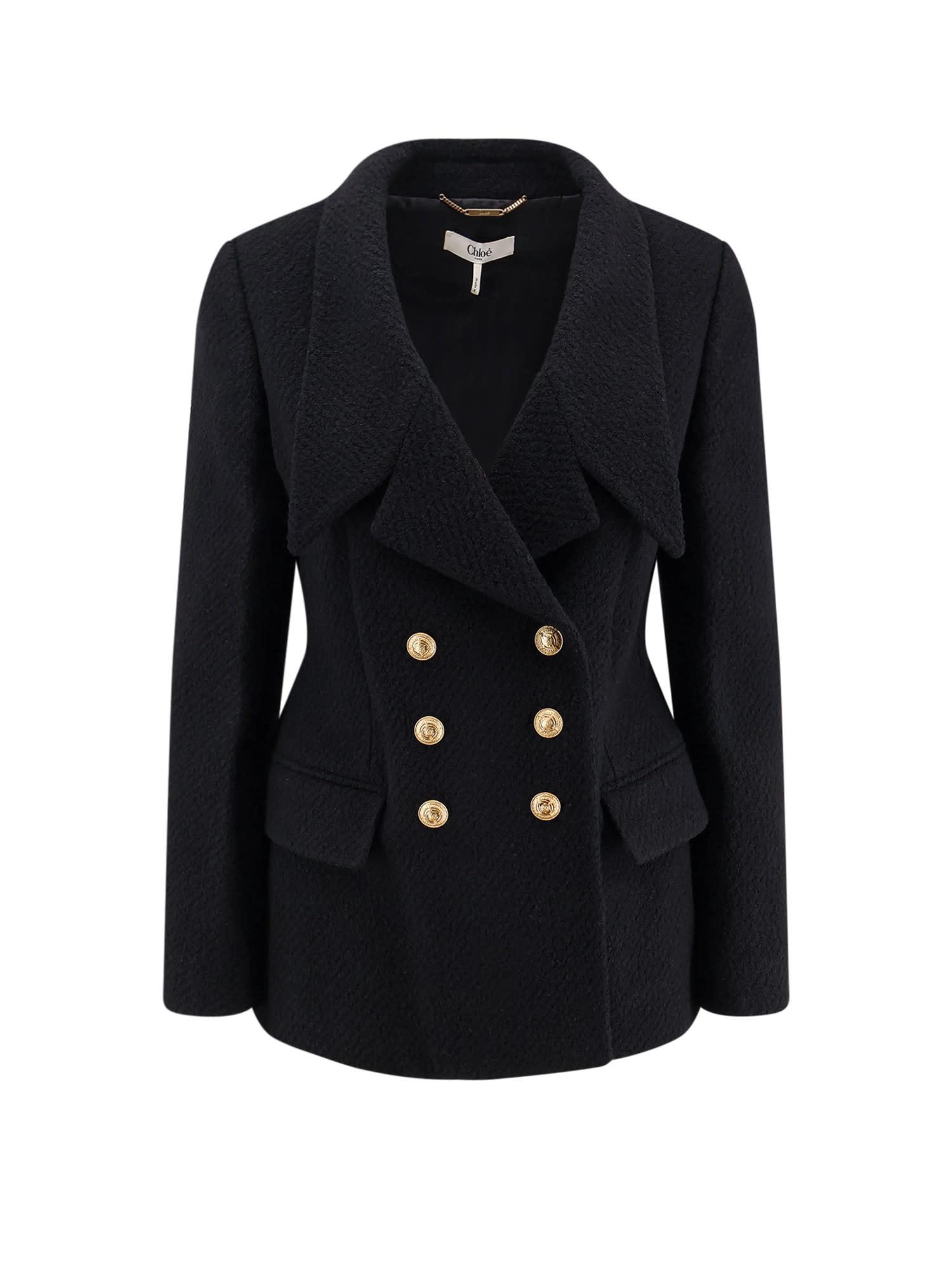 Chloé Double-breasted Bouclé Wool Jacket