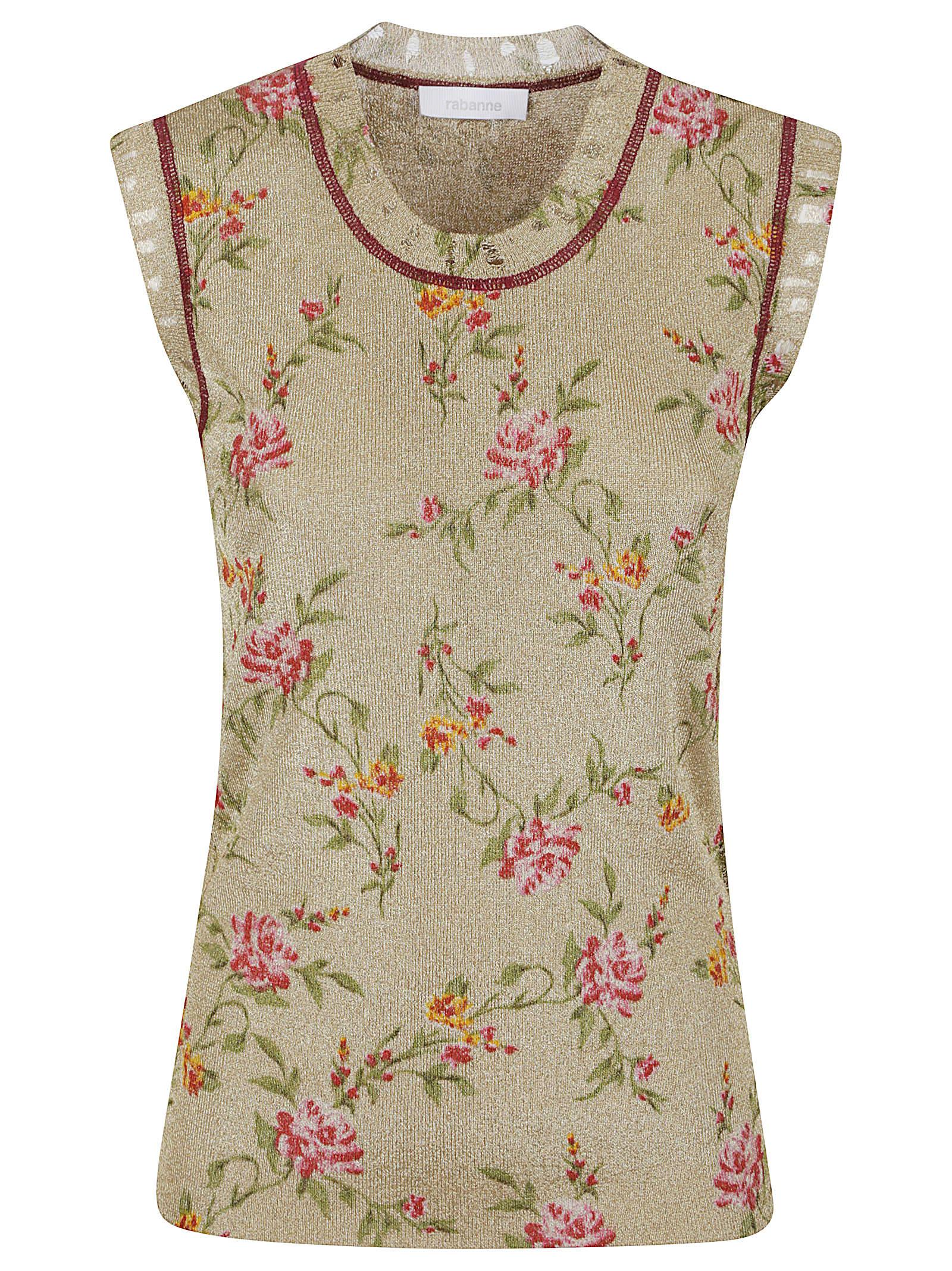 Paco Rabanne Floral-print Tank Top