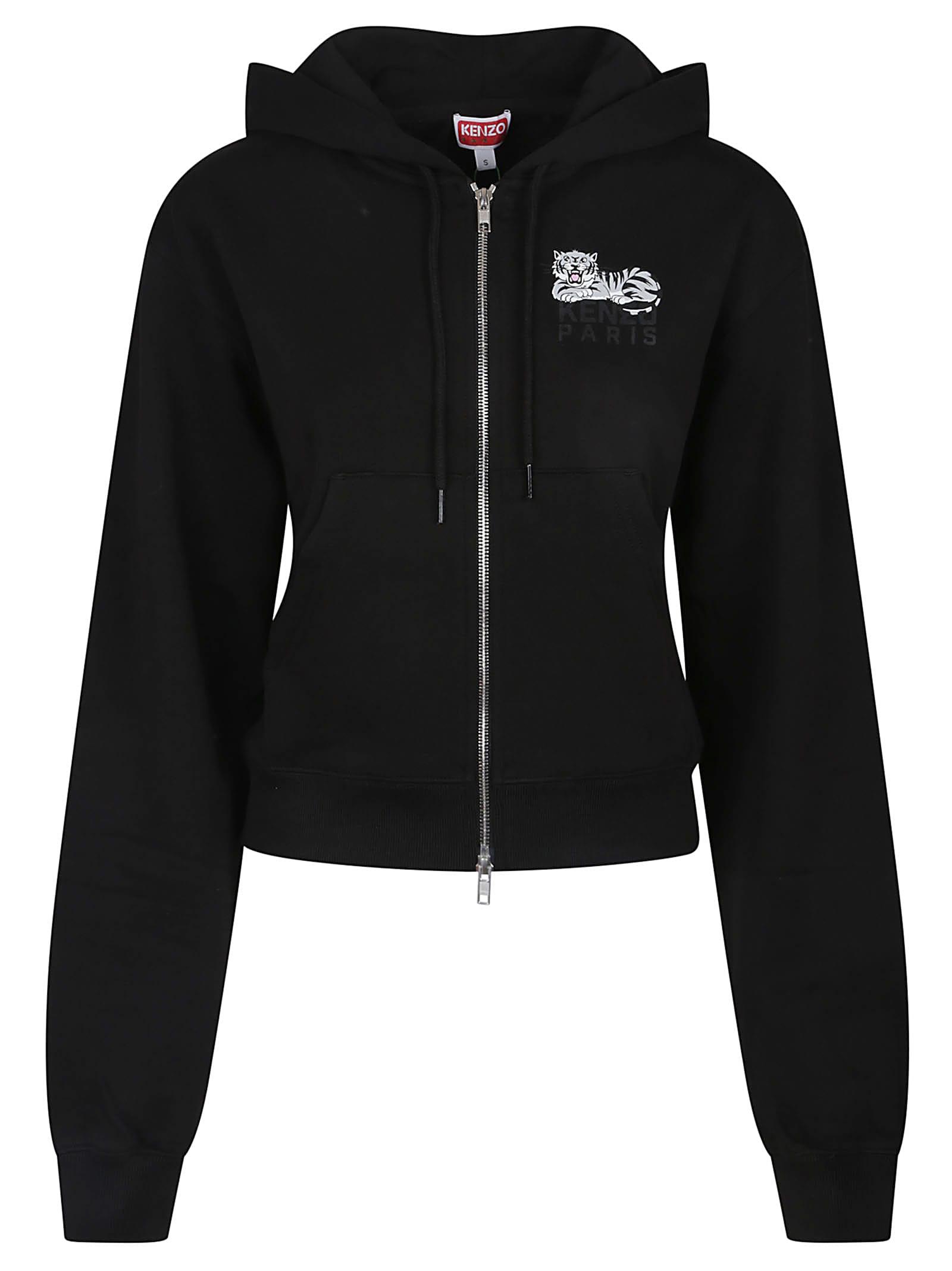 Kenzo Happy Tiger Short Zip Up Sweatshirt