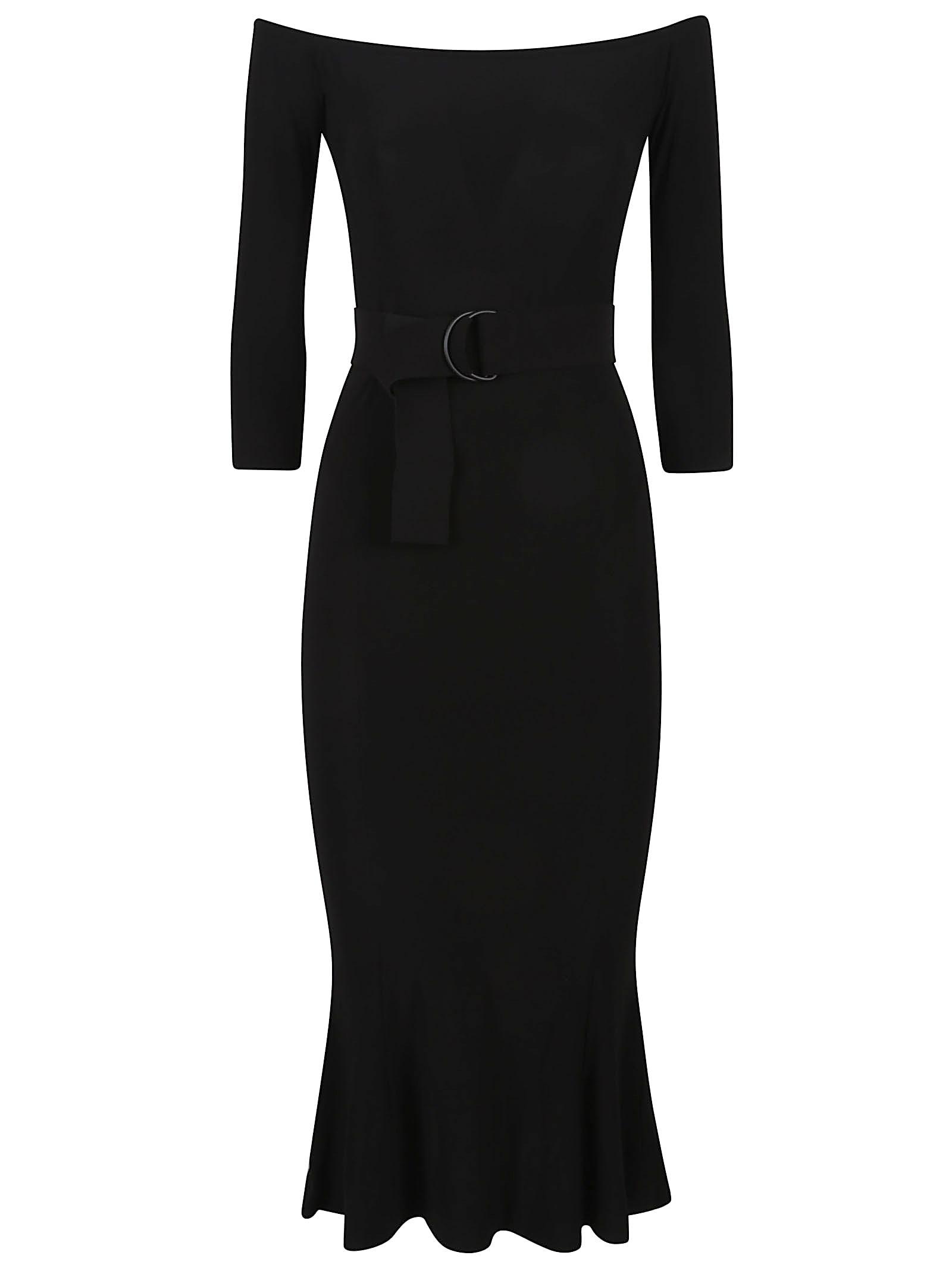 Norma Kamali Off Shoulder Fishtail Dress