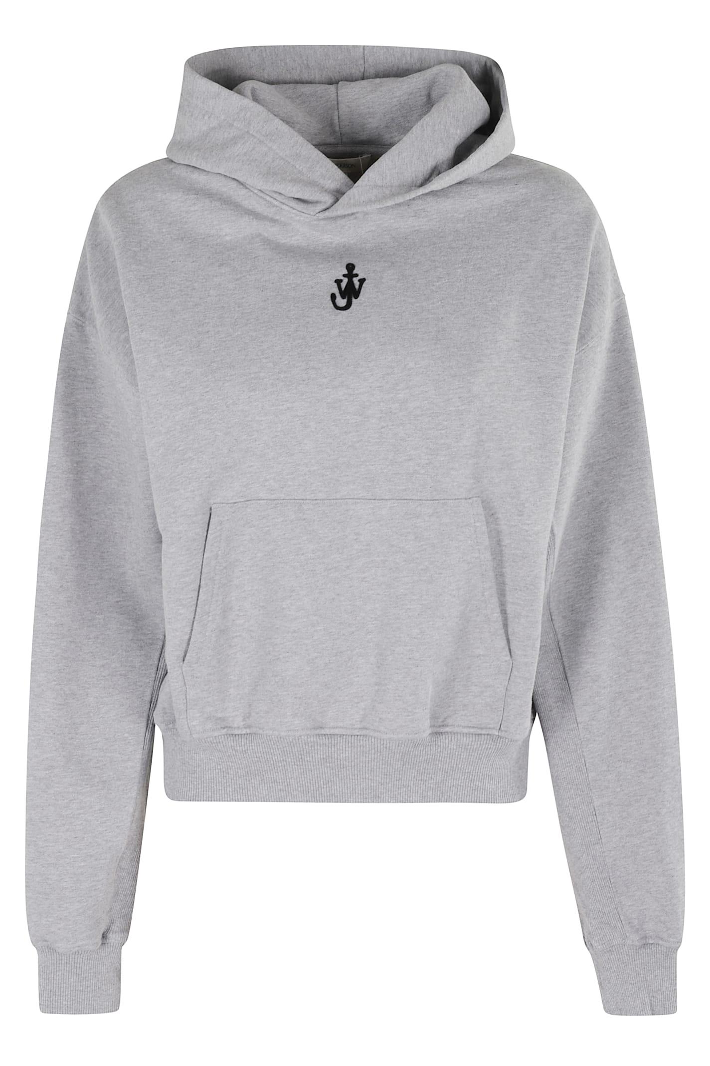 Jw Anderson J. W. Anderson Anchor Embroidery Cropped Hoodie