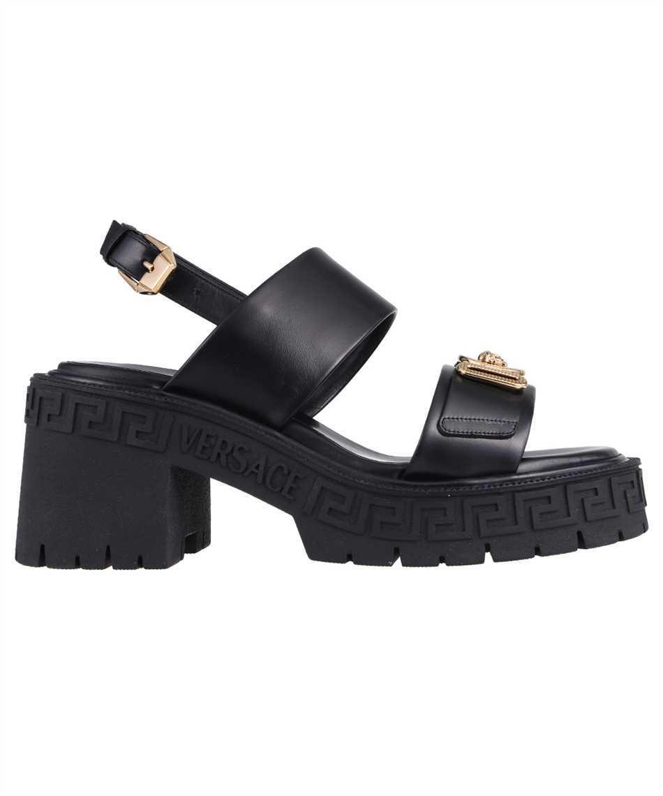 Versace Logo Detail Leather Sandals