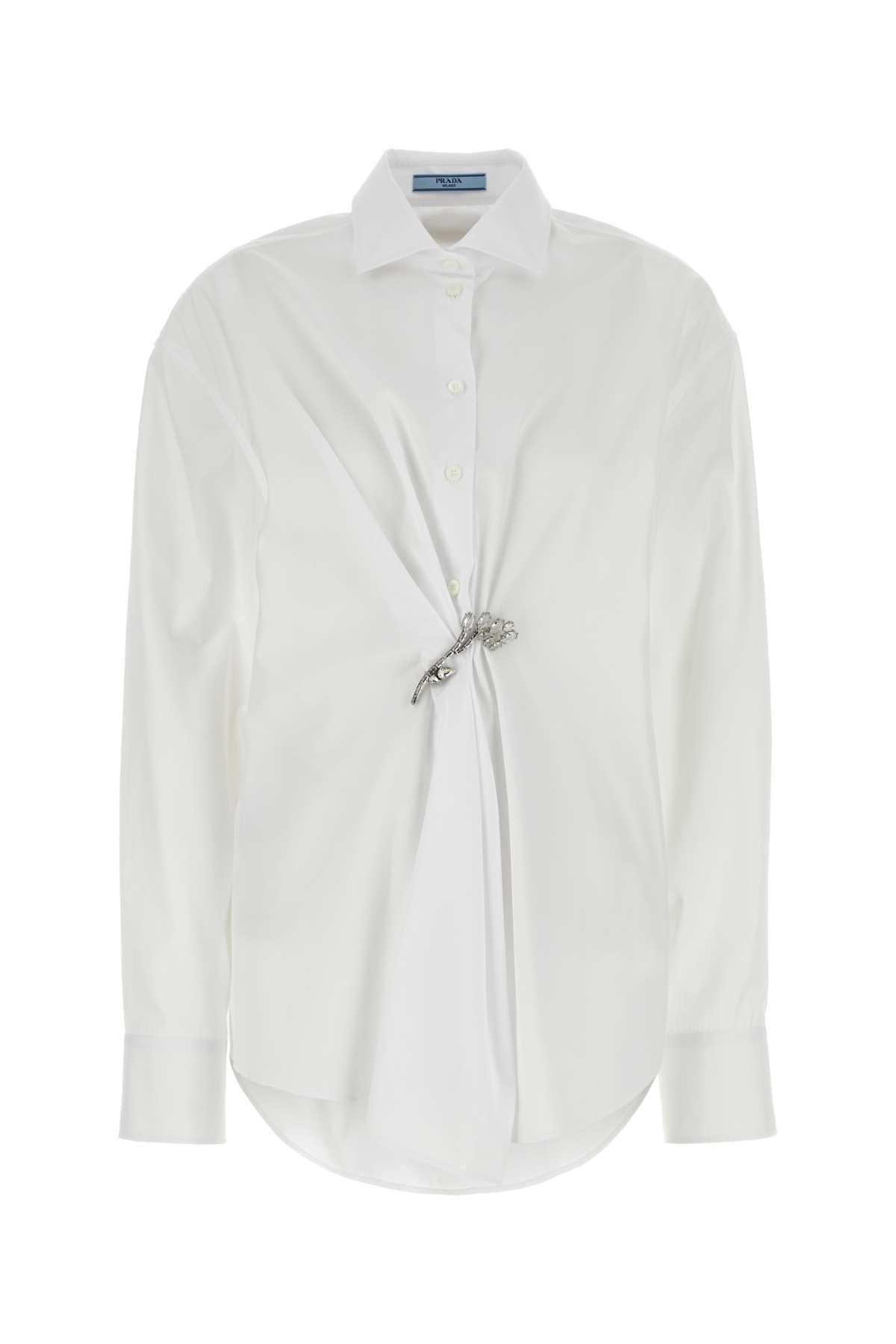 Prada White Poplin Shirt