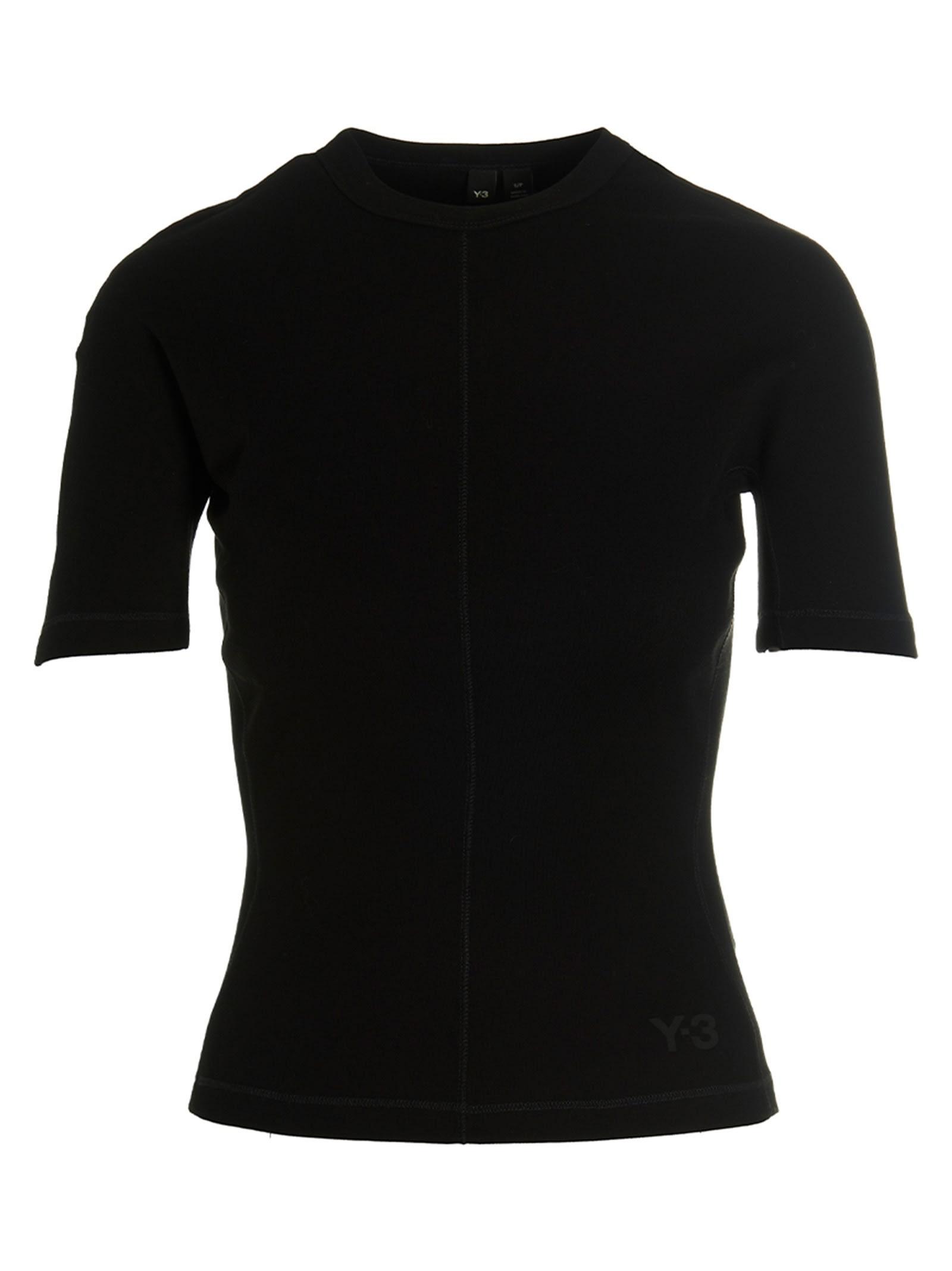 Y-3 T-Shirt in Black Cotton
