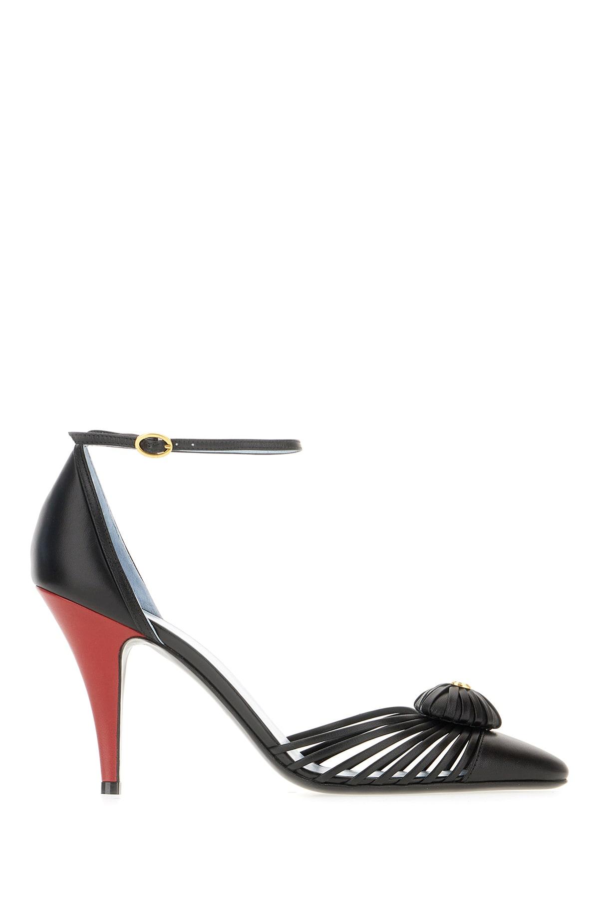 Valentino Garavani Black Leather Pumps
