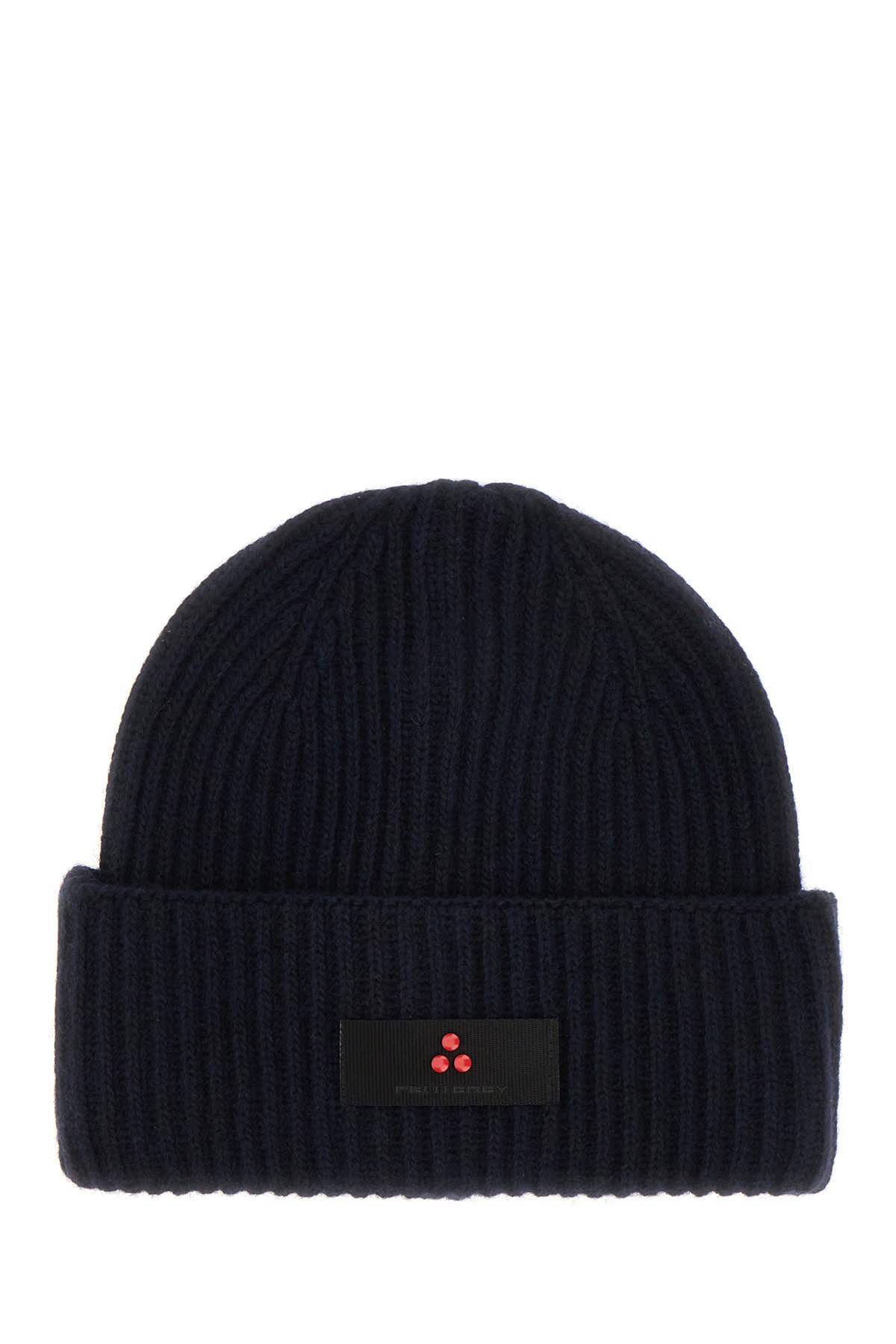 Peuterey Midnight Blue Nylon Blend Beanie Hat