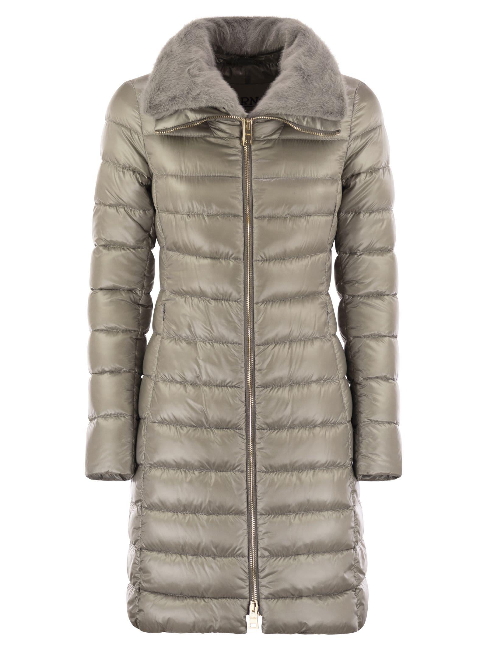 HERNO Long Down Jacket In Ultralight Nylon