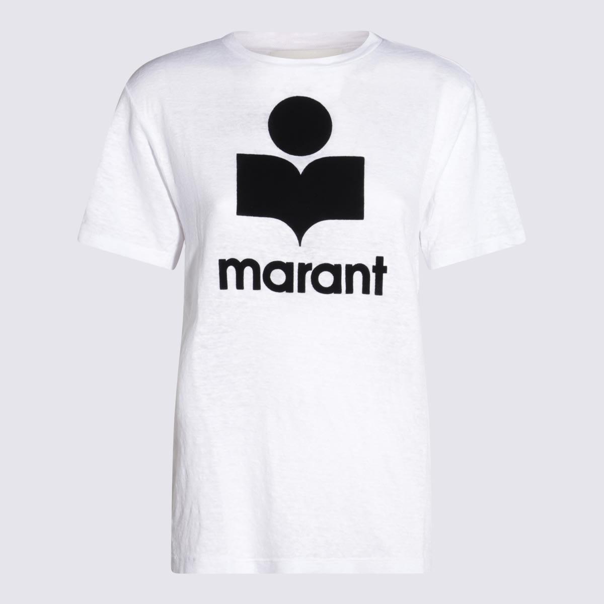 MARANT ETOILE Zewel Logo Print Linen T-shirt