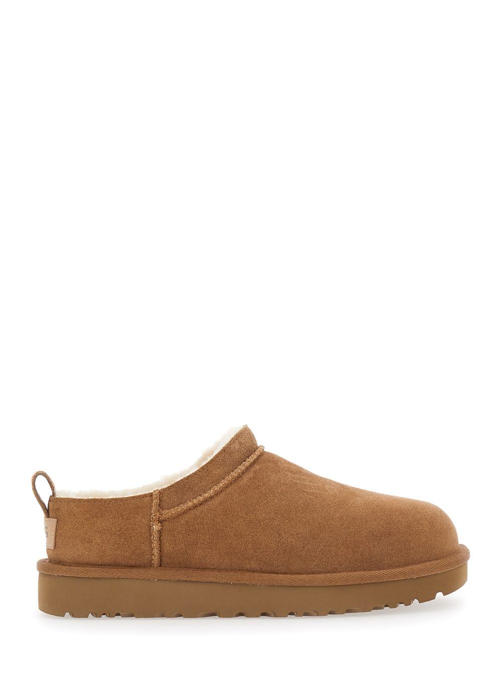 UGG Camel Suede Classic Micro Slippers