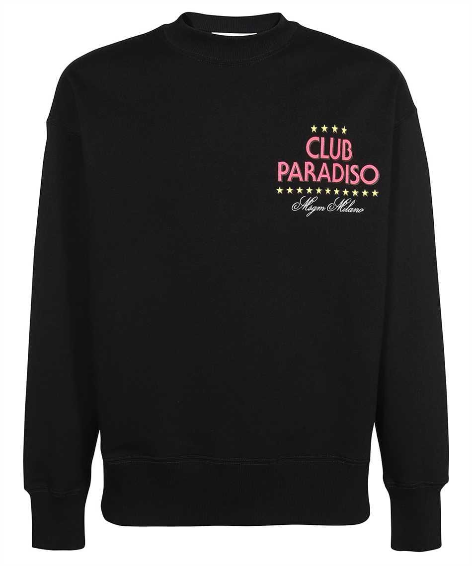 MSGM Cotton Sweatshirt with Logo Print