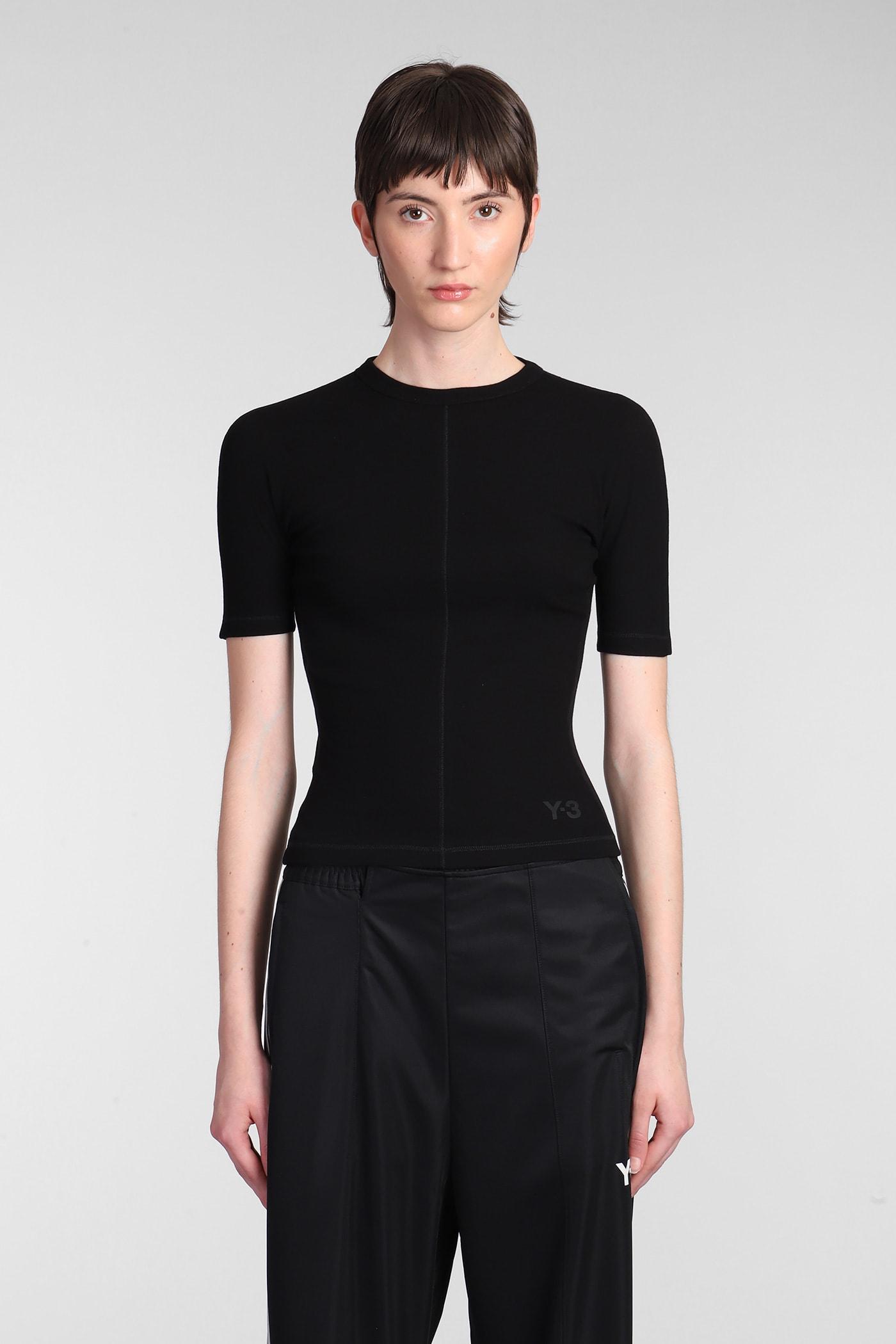 Y-3 T-Shirt in Black Cotton