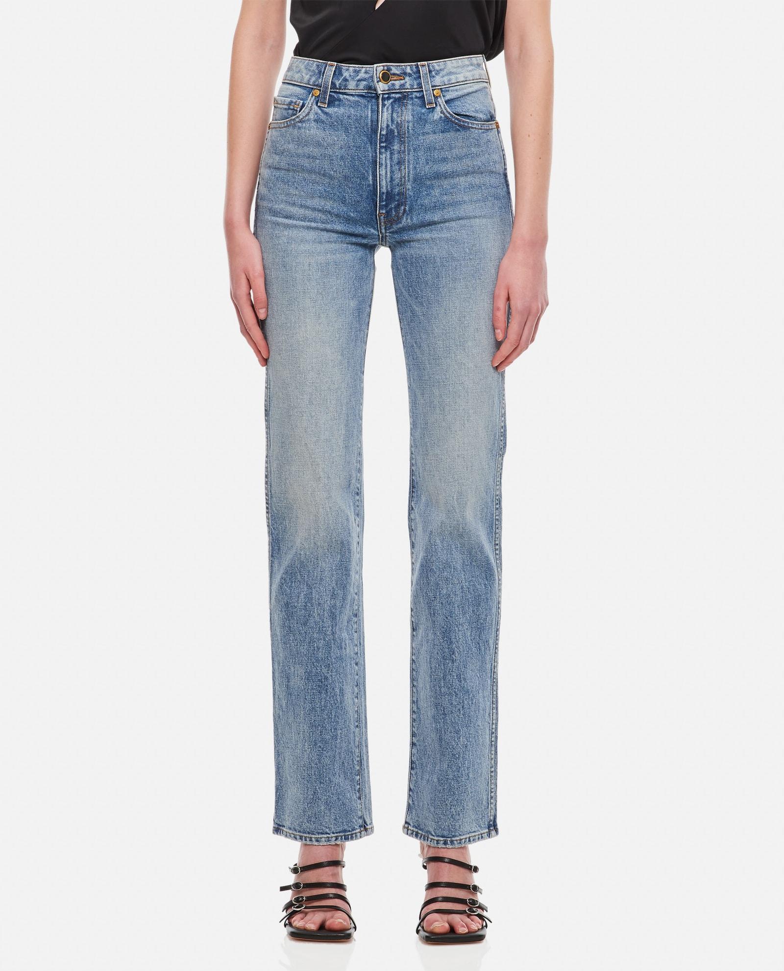 Khaite Danielle High Waisted Cotton Jeans