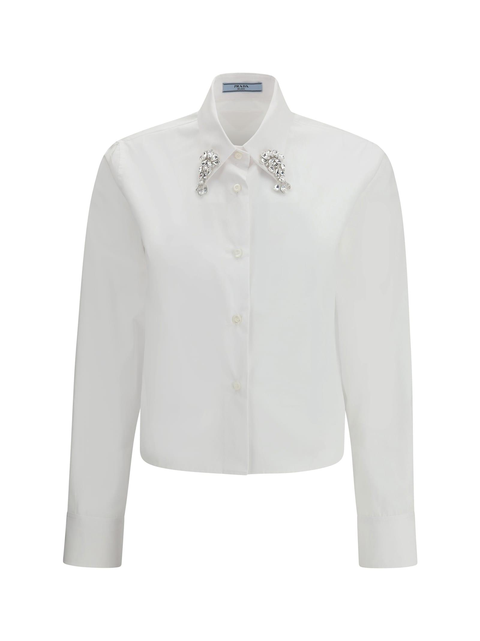 Prada Women's Poplin Shirt in White