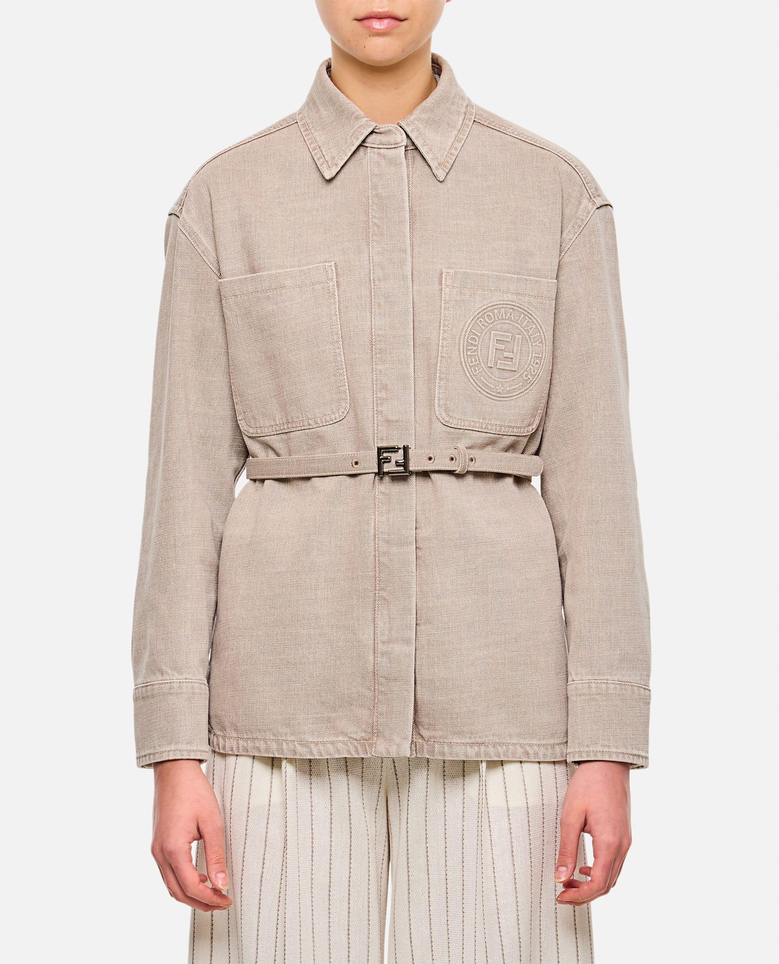 Fendi Women's Cappuccino Denim Go-To Jacket