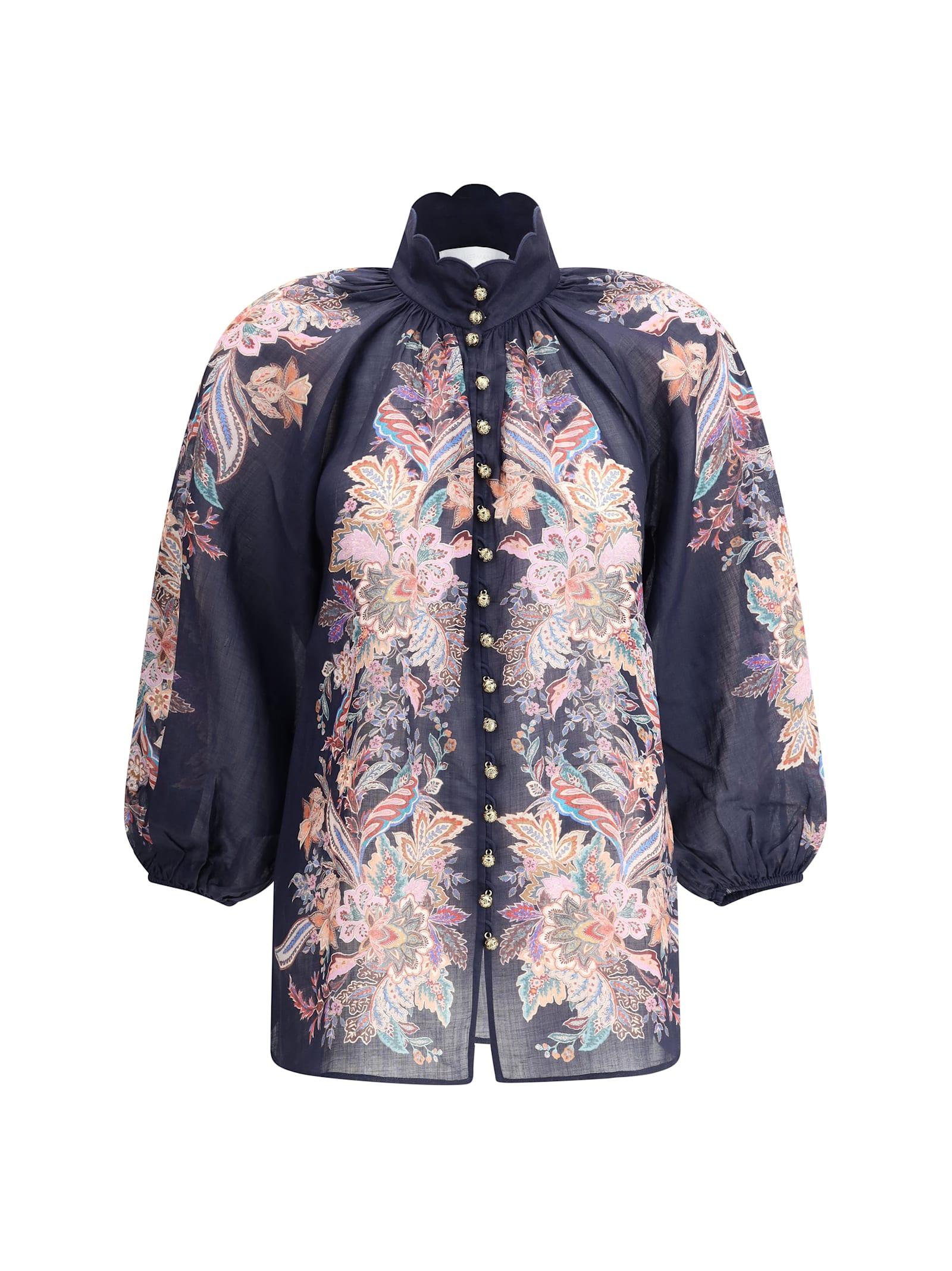 ZIMMERMANN Rhiannon Billow Ramie Blouse