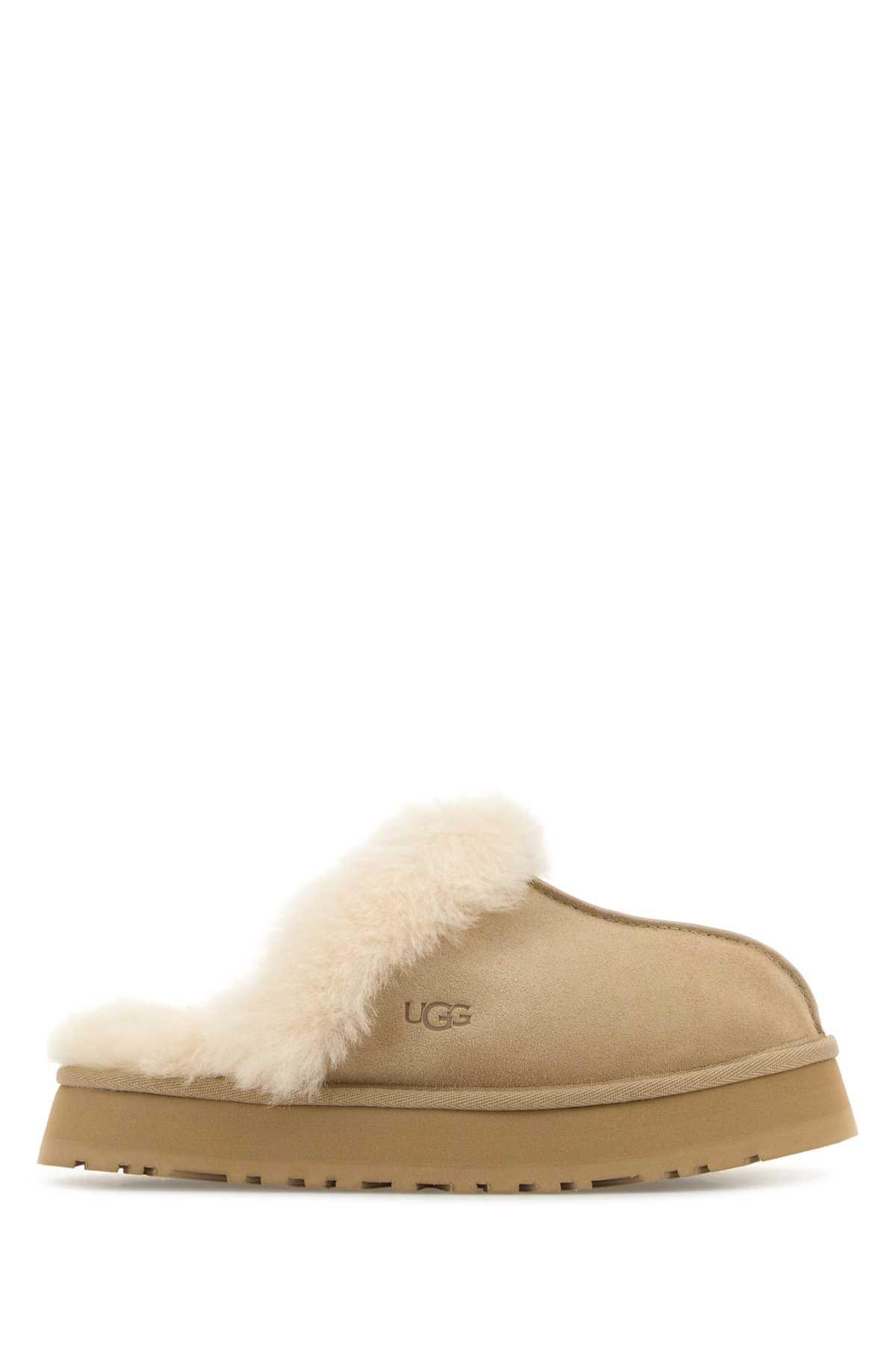 UGG Sand Suede Disquette Slippers