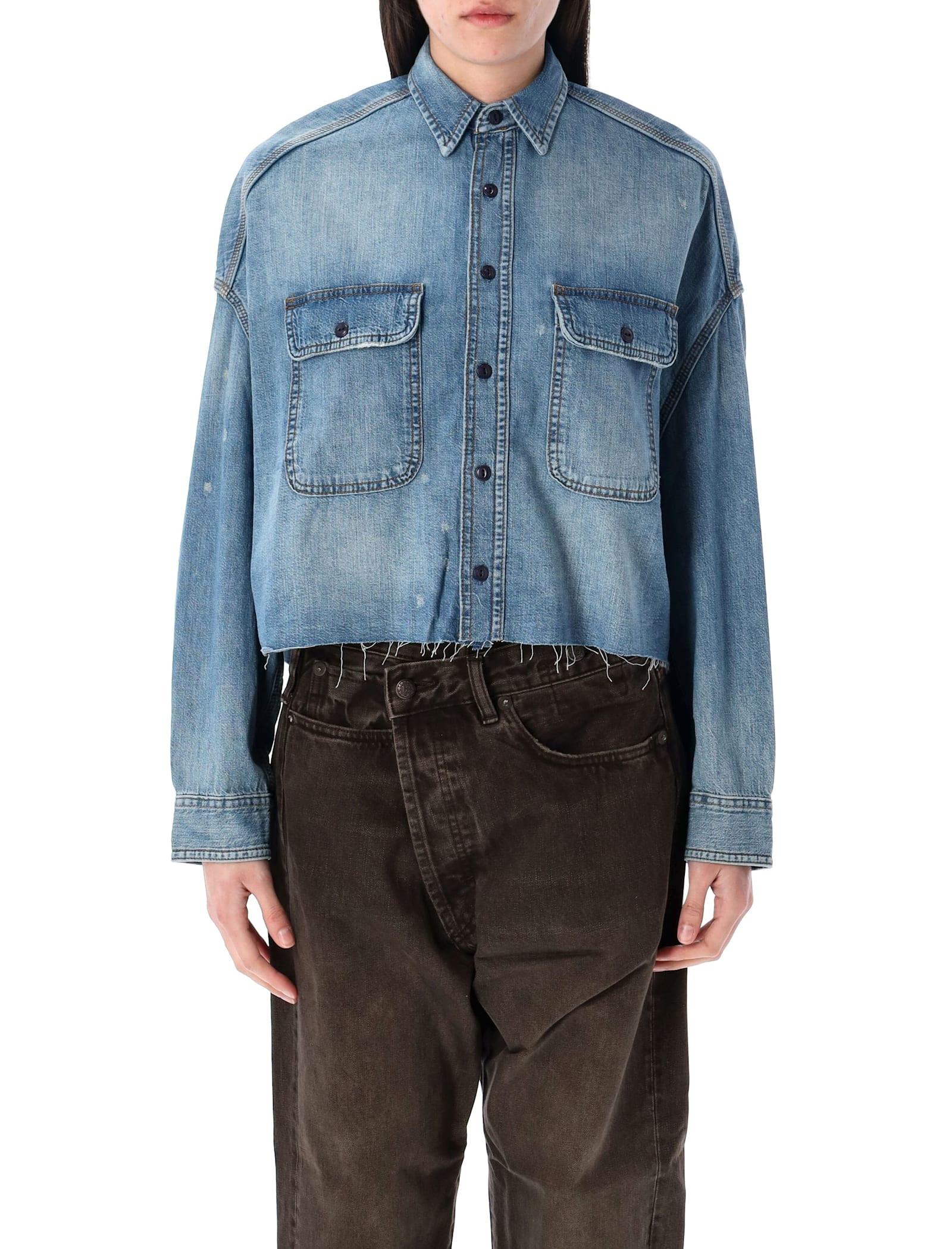 R13 Cropped Denim Shirt